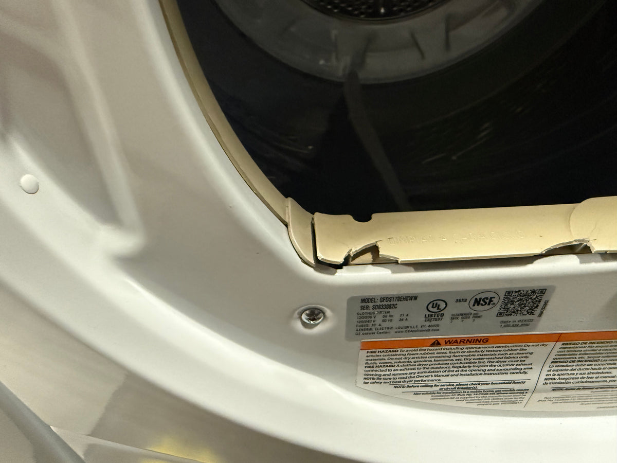 GE GFDS170EHWW 27" White Electric Dryer
