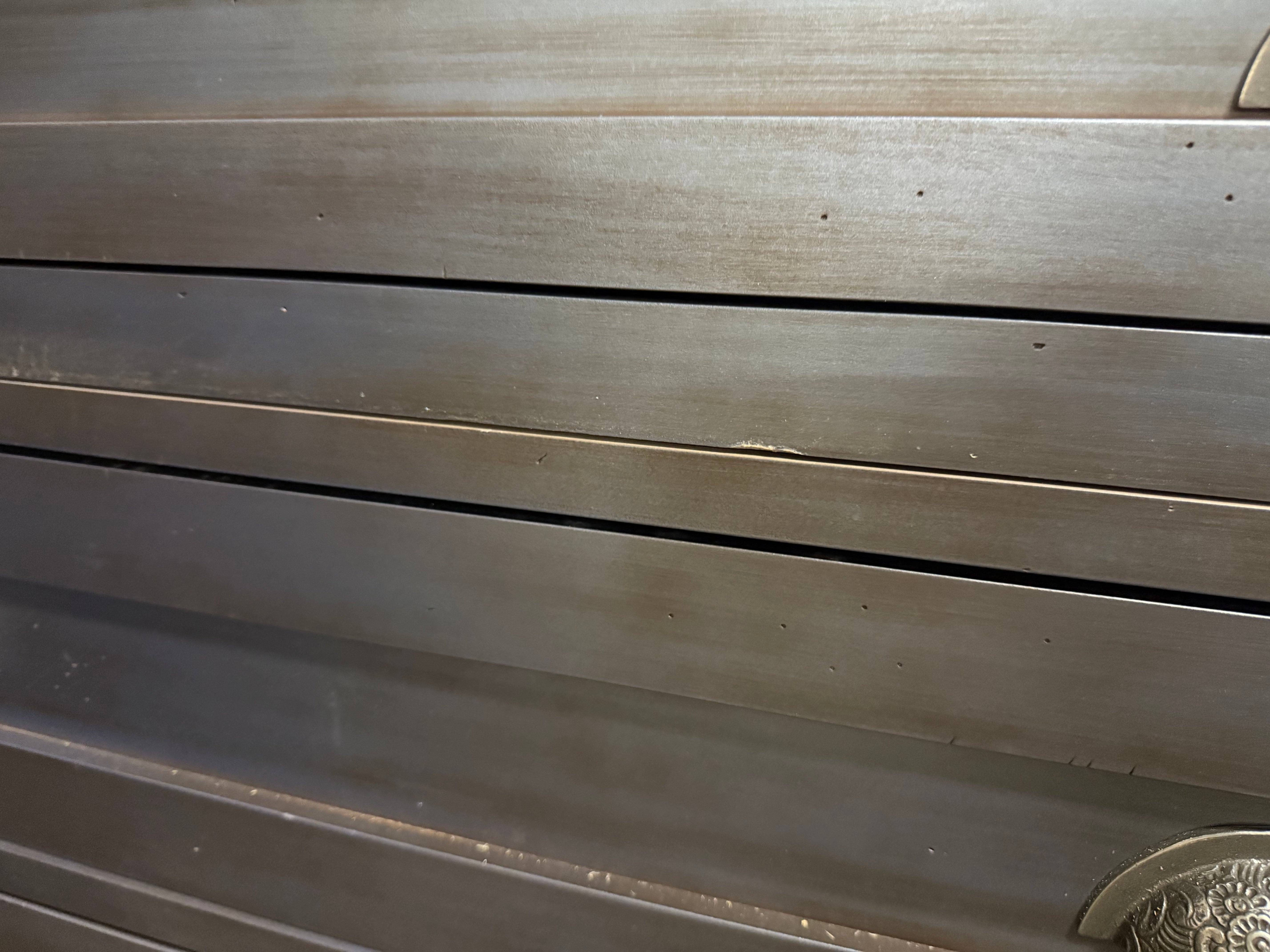 Custom Traditional Distressed Dark Navy Blue Hutch