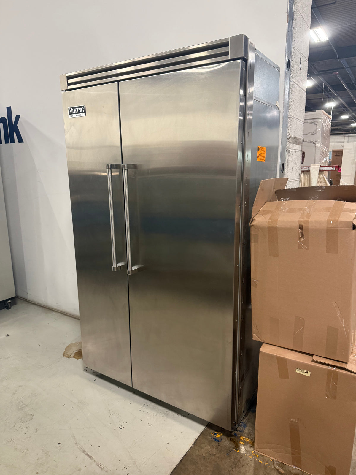 Viking 48 inch built in side by side refrigerator VCSB483SS stainless steel
