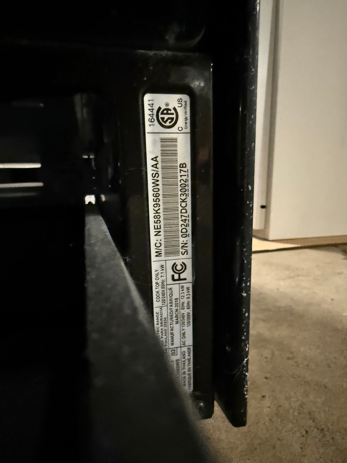 Samsung NE58K9560WS 30" Stainless Steel Induction Range