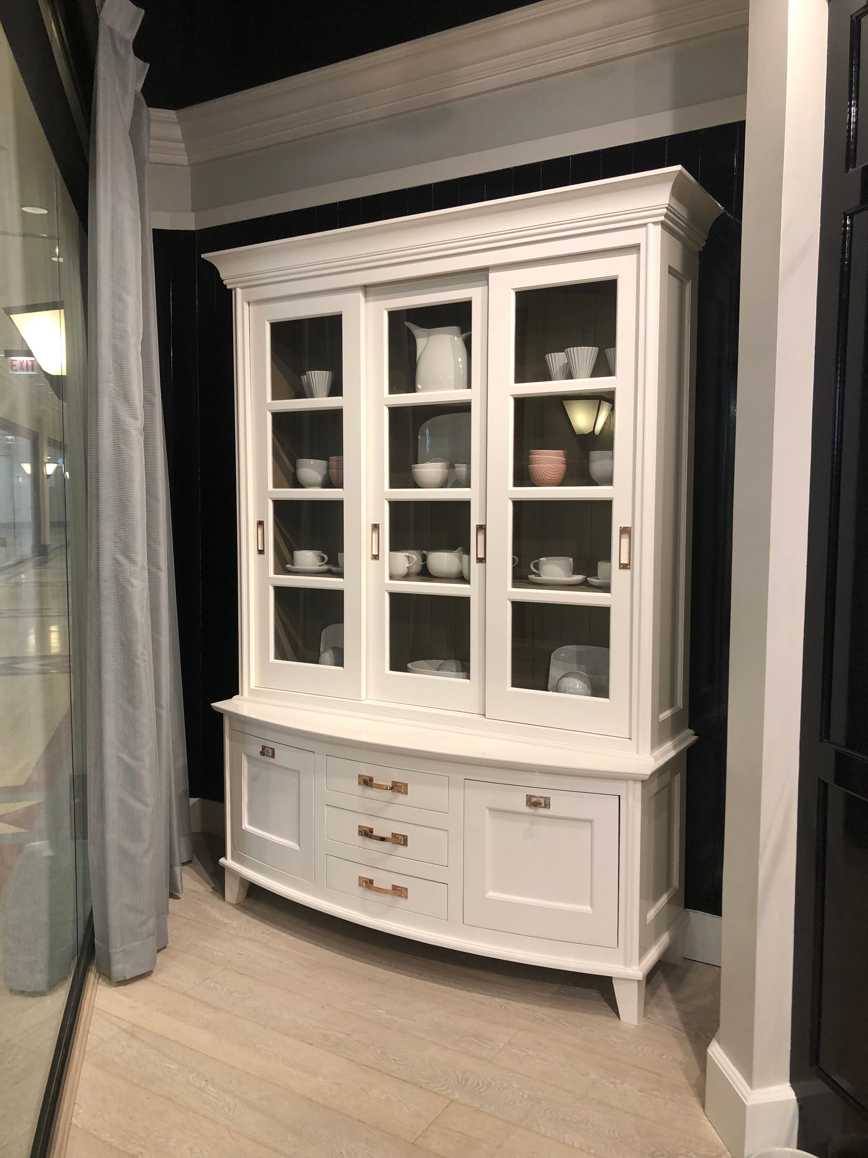 Christopher Peacock Traditional Black Kitchen with Stone Countertops & JennAir Appliances