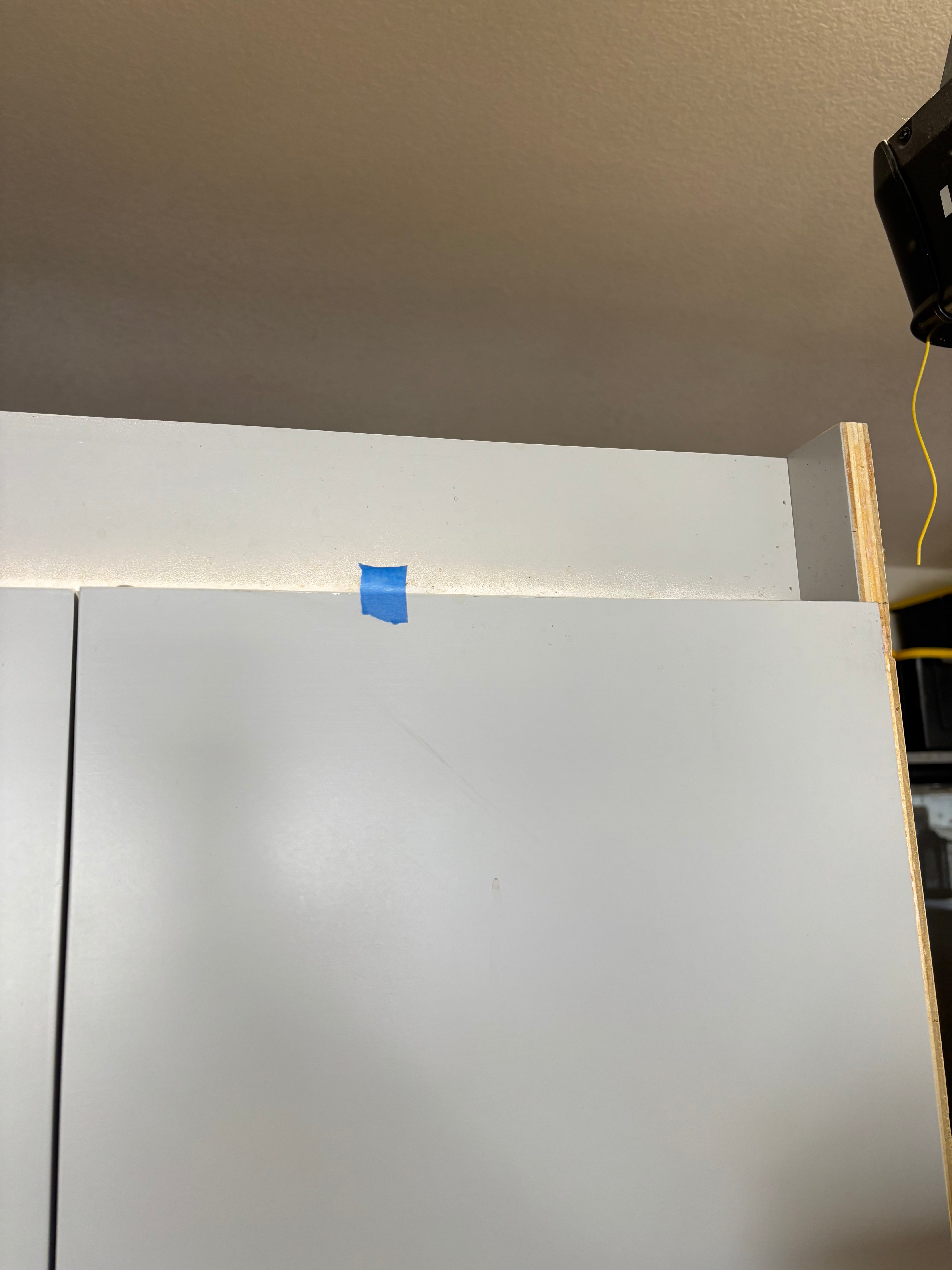 Custom Modern Light Grey Pantry with White Stone Countertops and Stainless Steel Sink