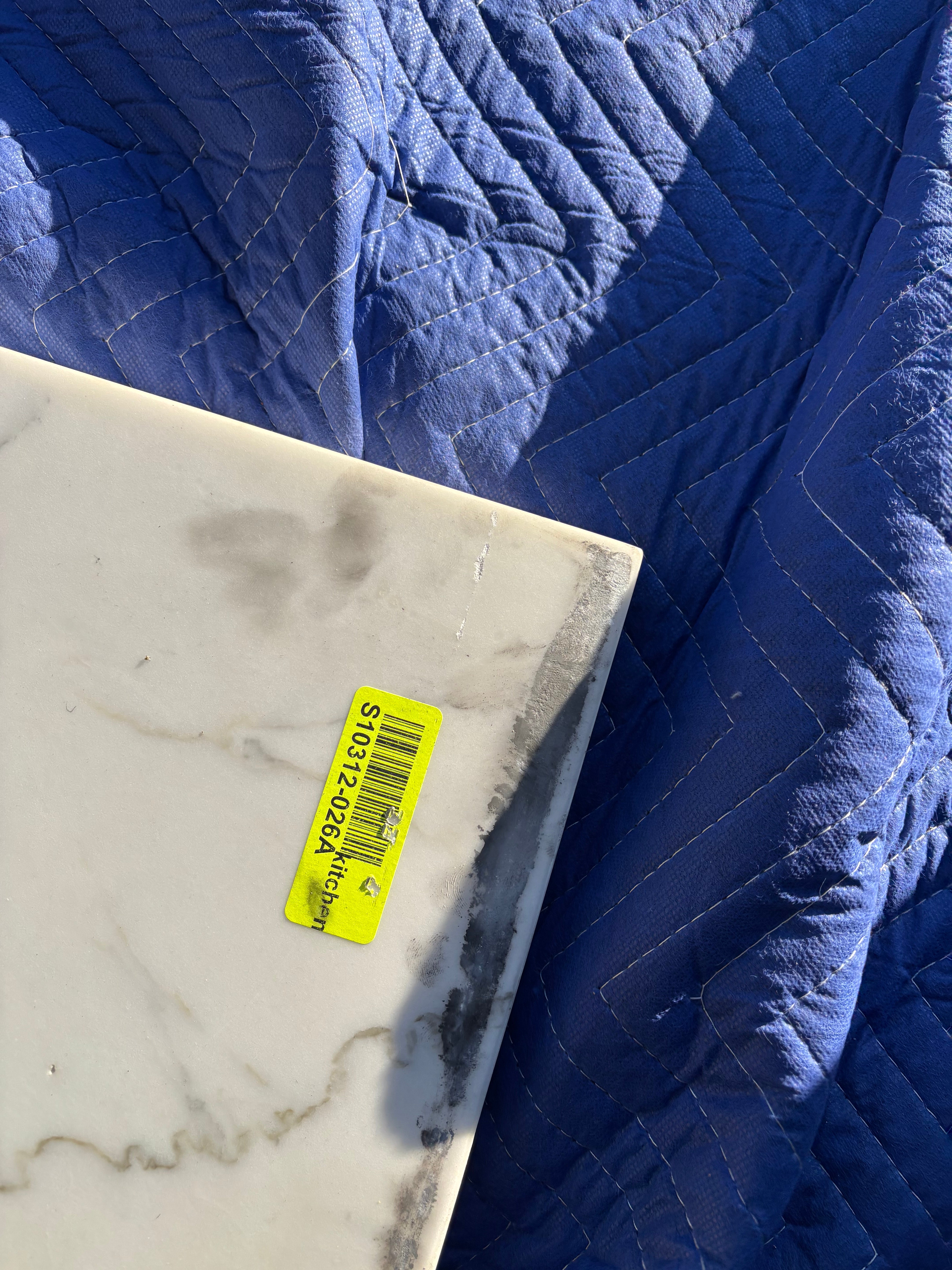 Custom Modern Light Grey Pantry with White Stone Countertops and Stainless Steel Sink
