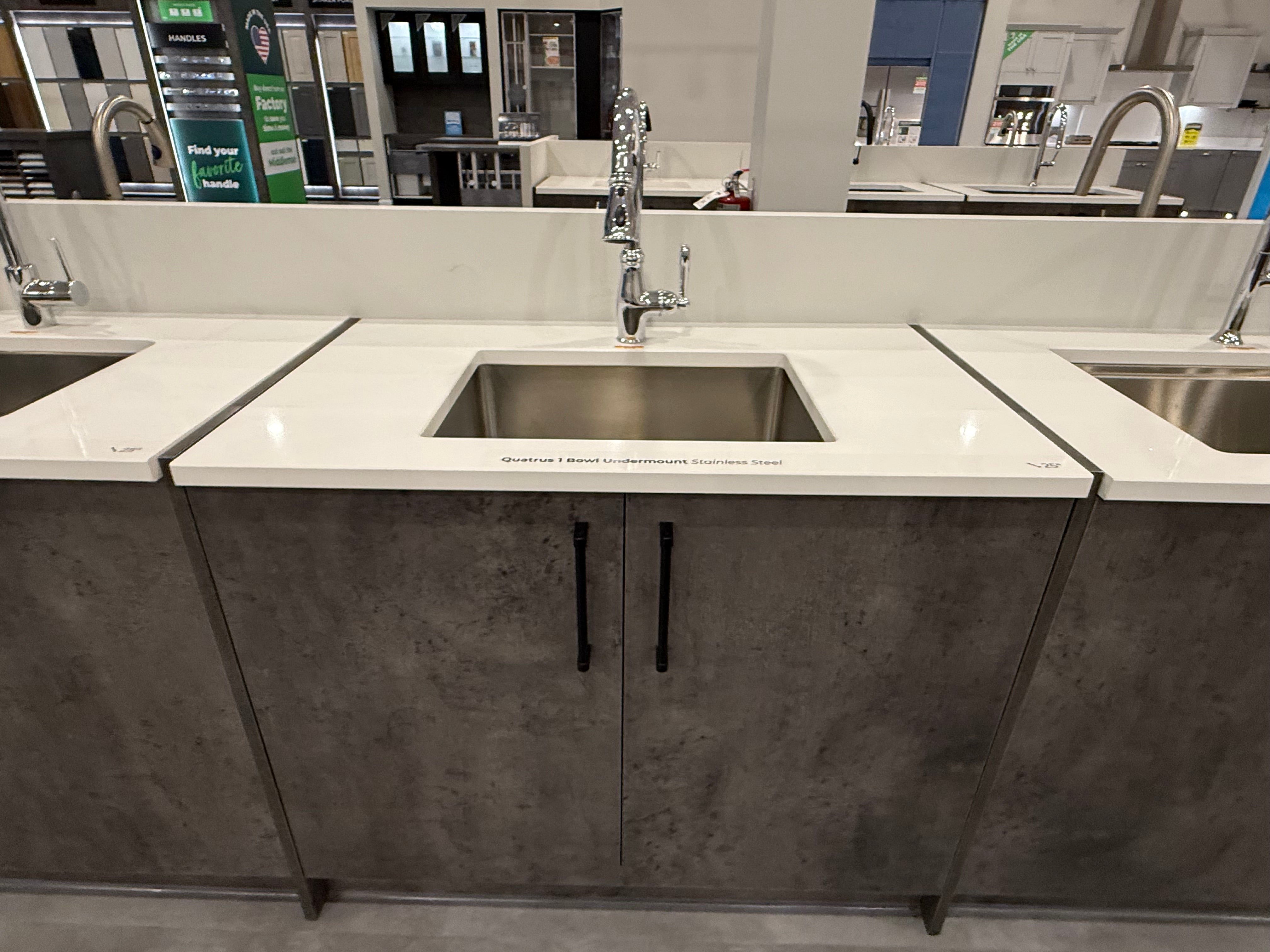 Single Basin Stainless Steel Sink & Polished Chrome Faucet with Cabinet