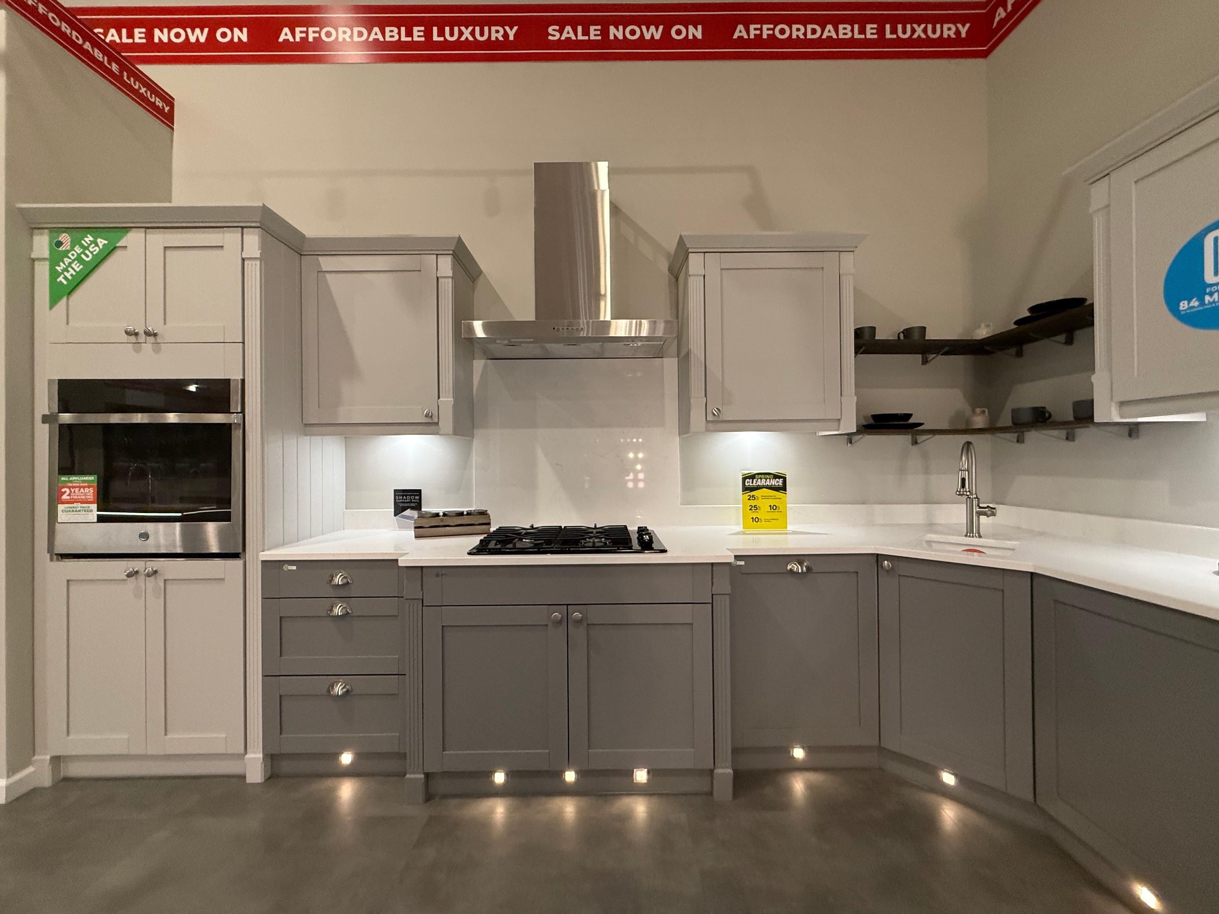 Wren Shaker Forest Classic Dust Gray & Shadow Grain Kitchen