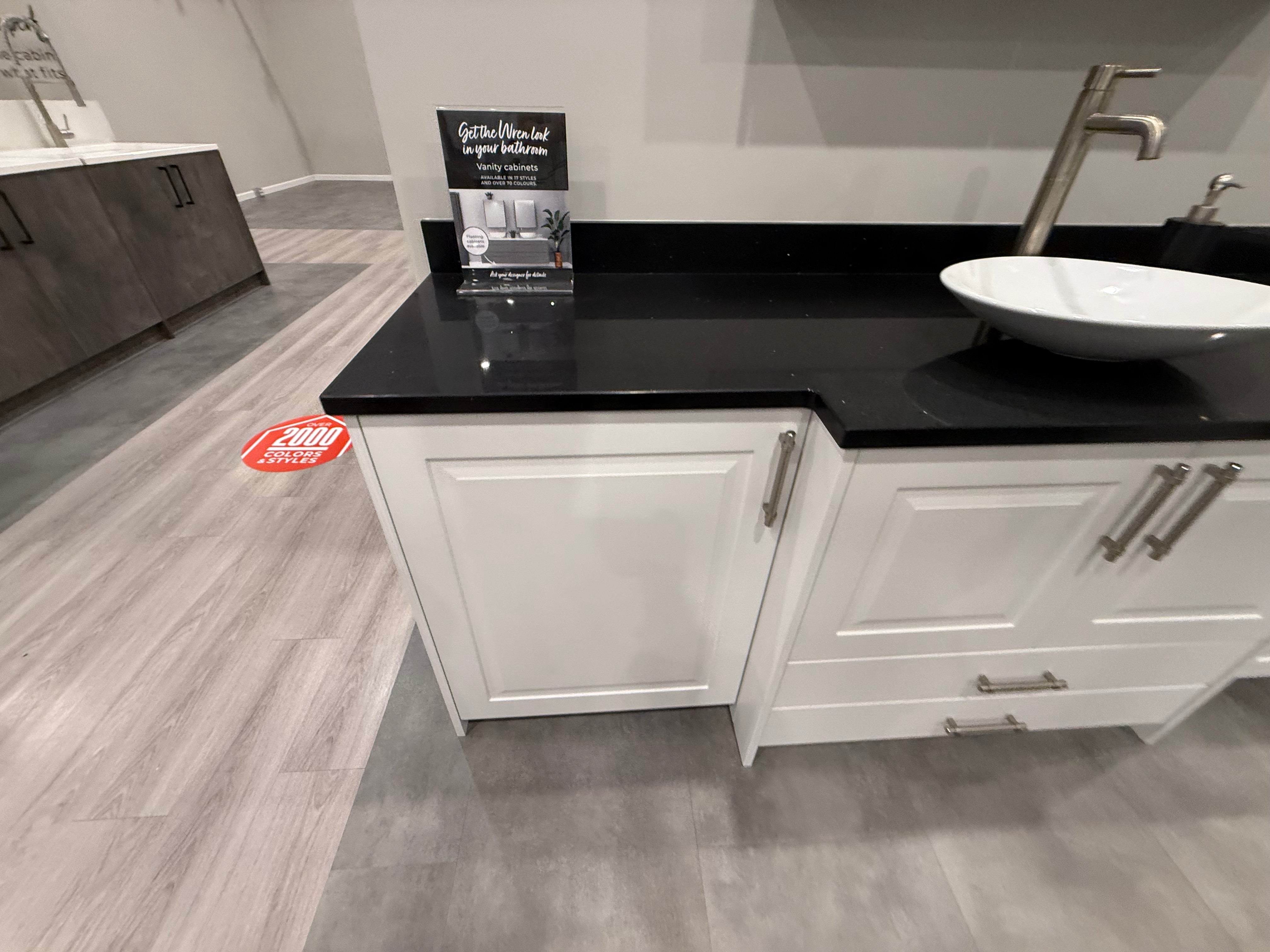 White Shaker Single Vanity with Mirror
