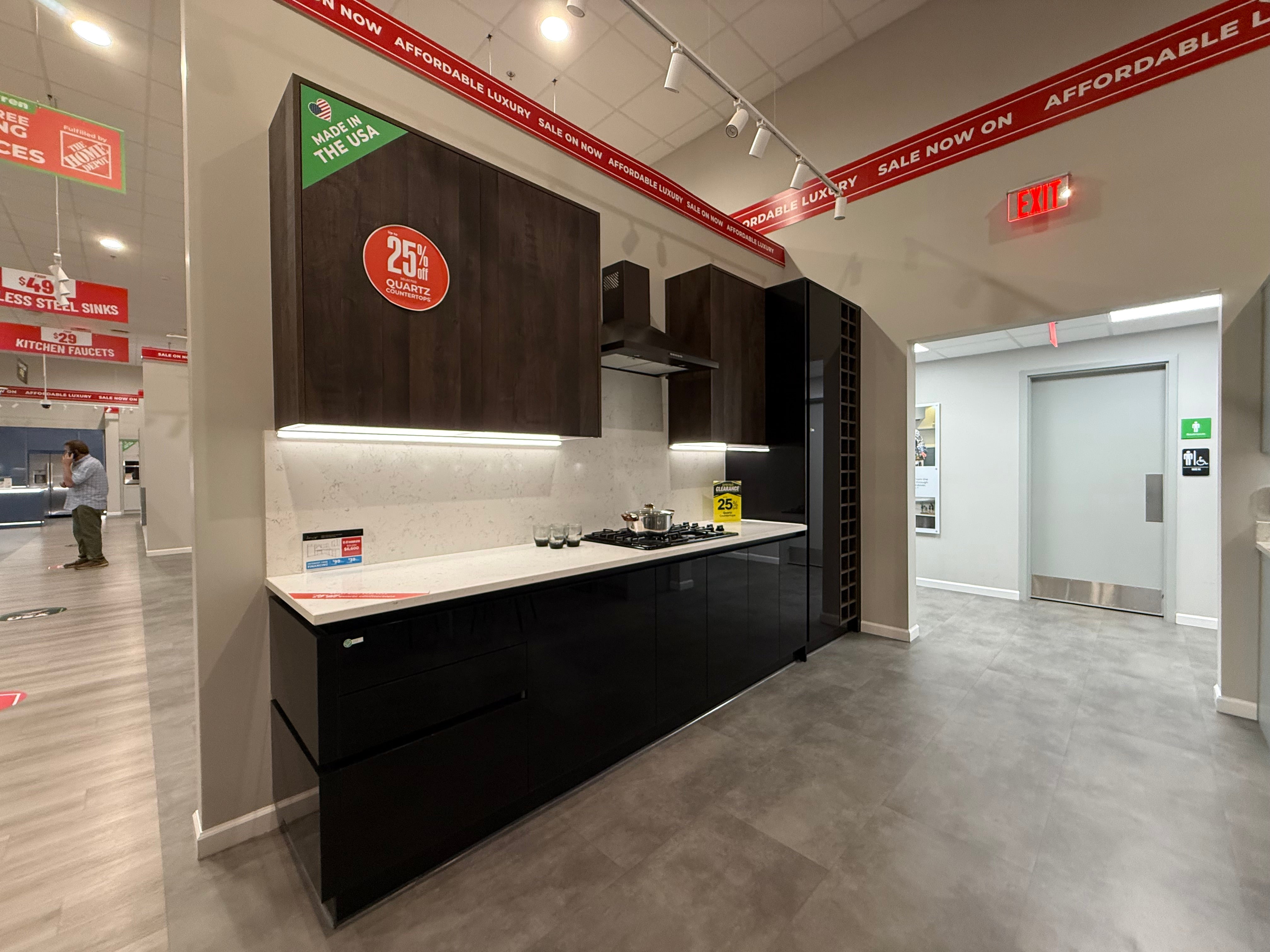 Wren Milano Elements Swiss Oak Matte & Ultra Nero Pantry Wall