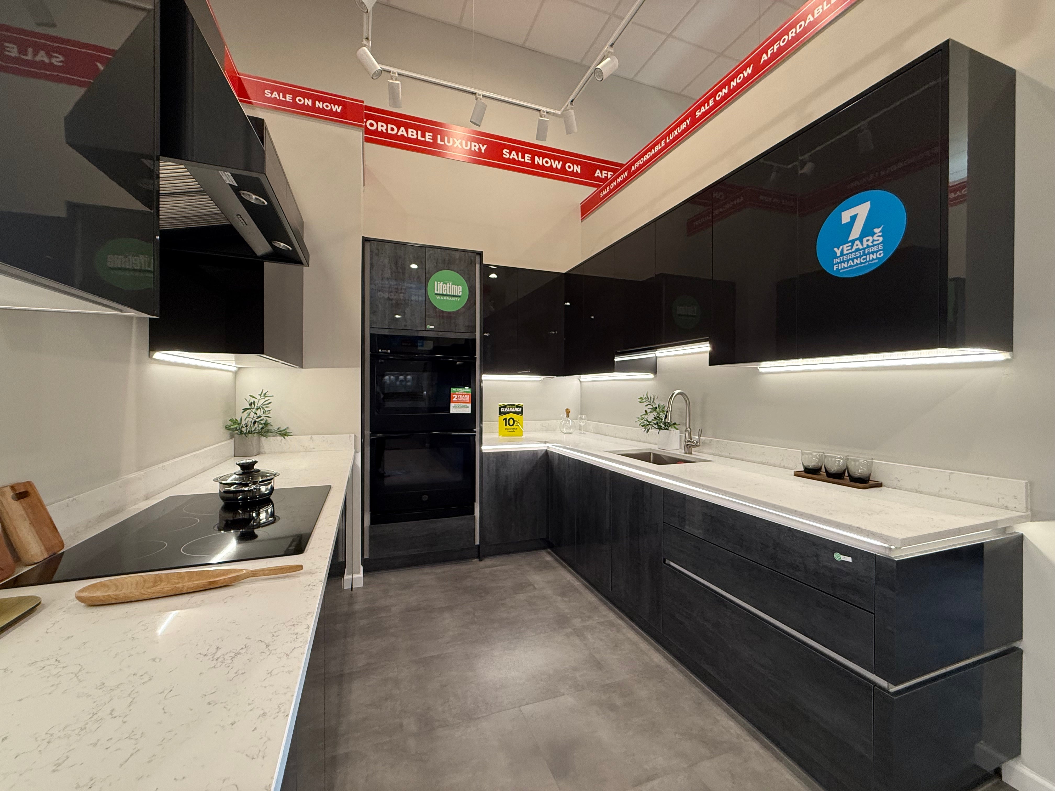 Wren Milano Elements Mettallic Slate Gloss & Ultra Pencil Gray Gloss Kitchen