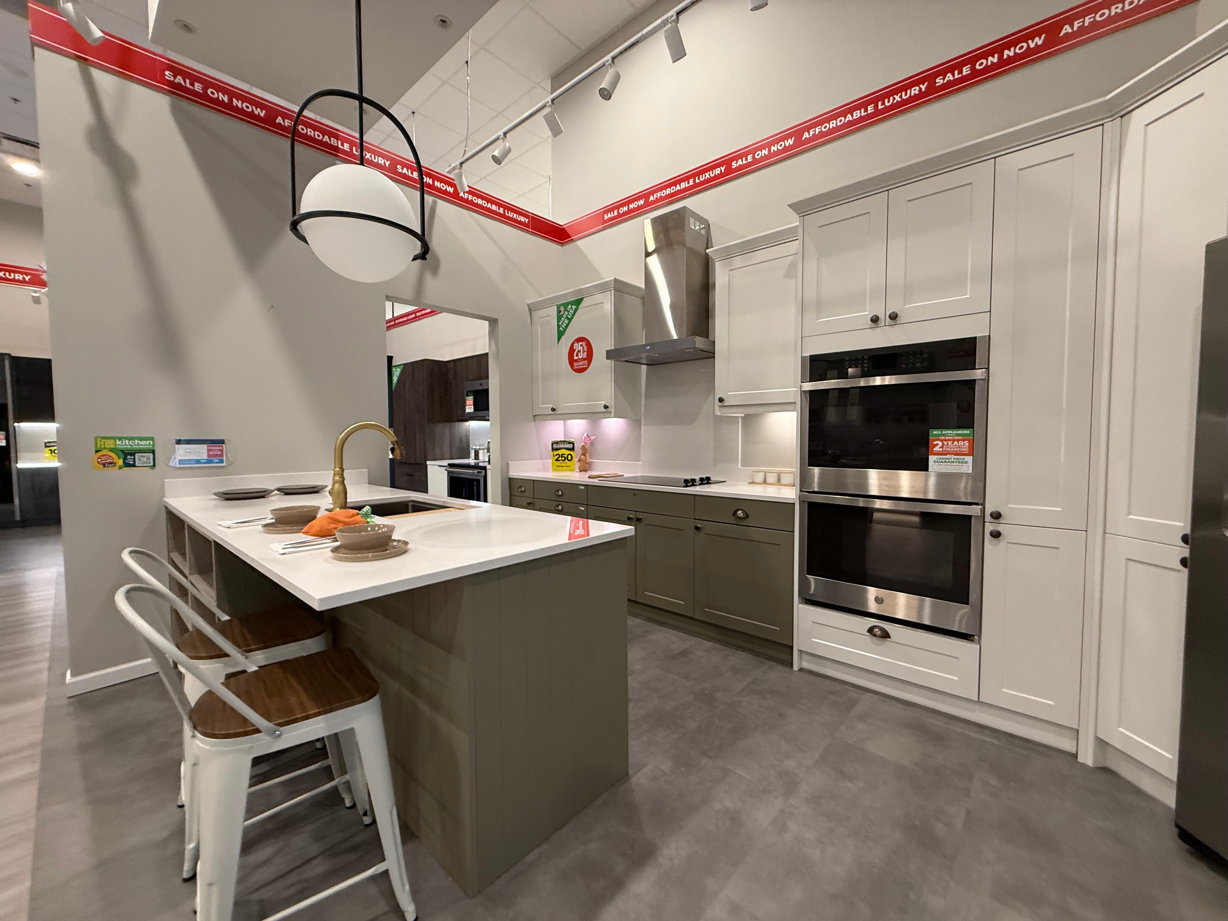 Wren Shaker Chelsea Juratek Olive Green & Ceramic Matte Kitchen