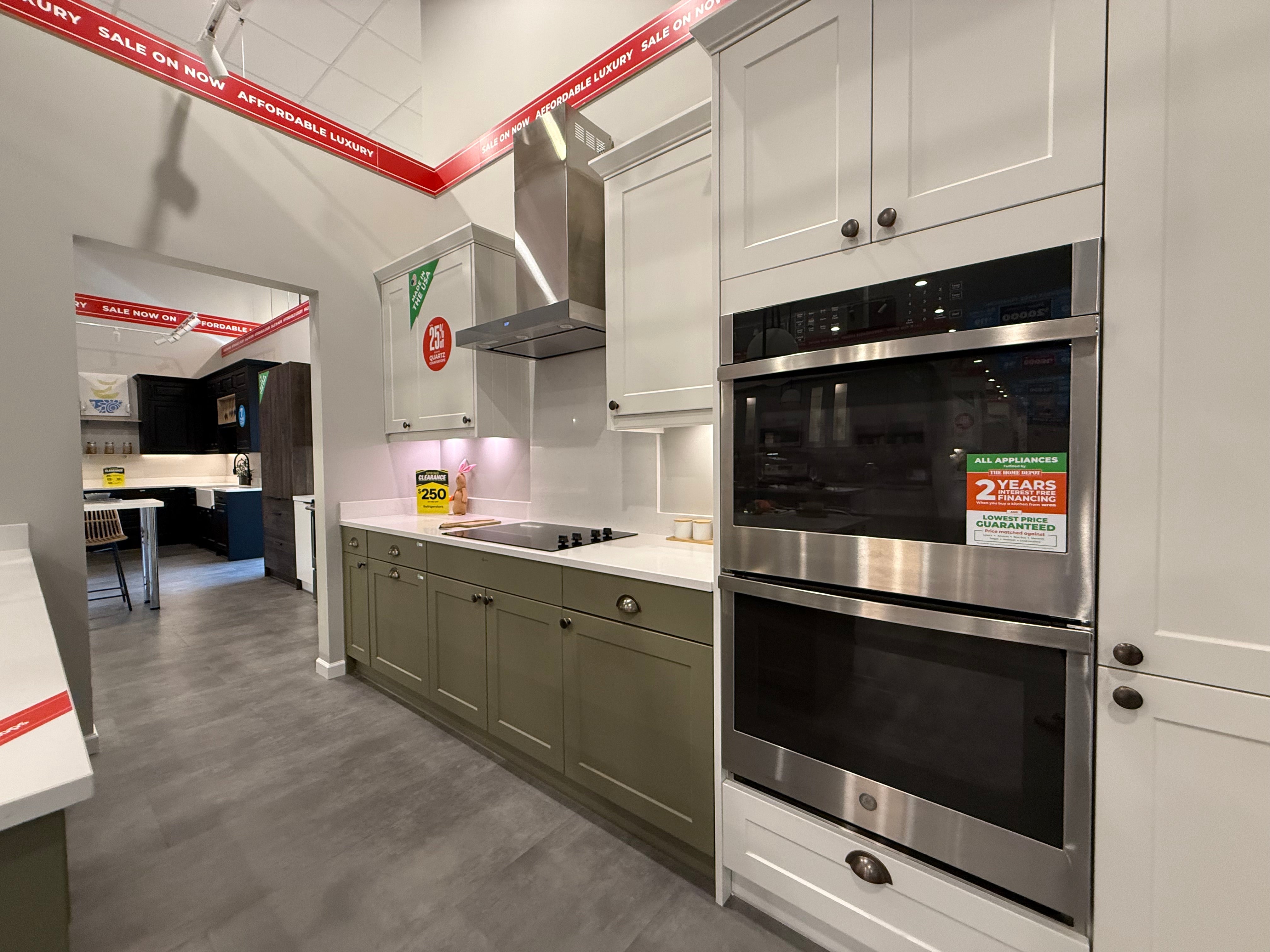 Wren Shaker Chelsea Juratek Olive Green & Ceramic Matte Kitchen