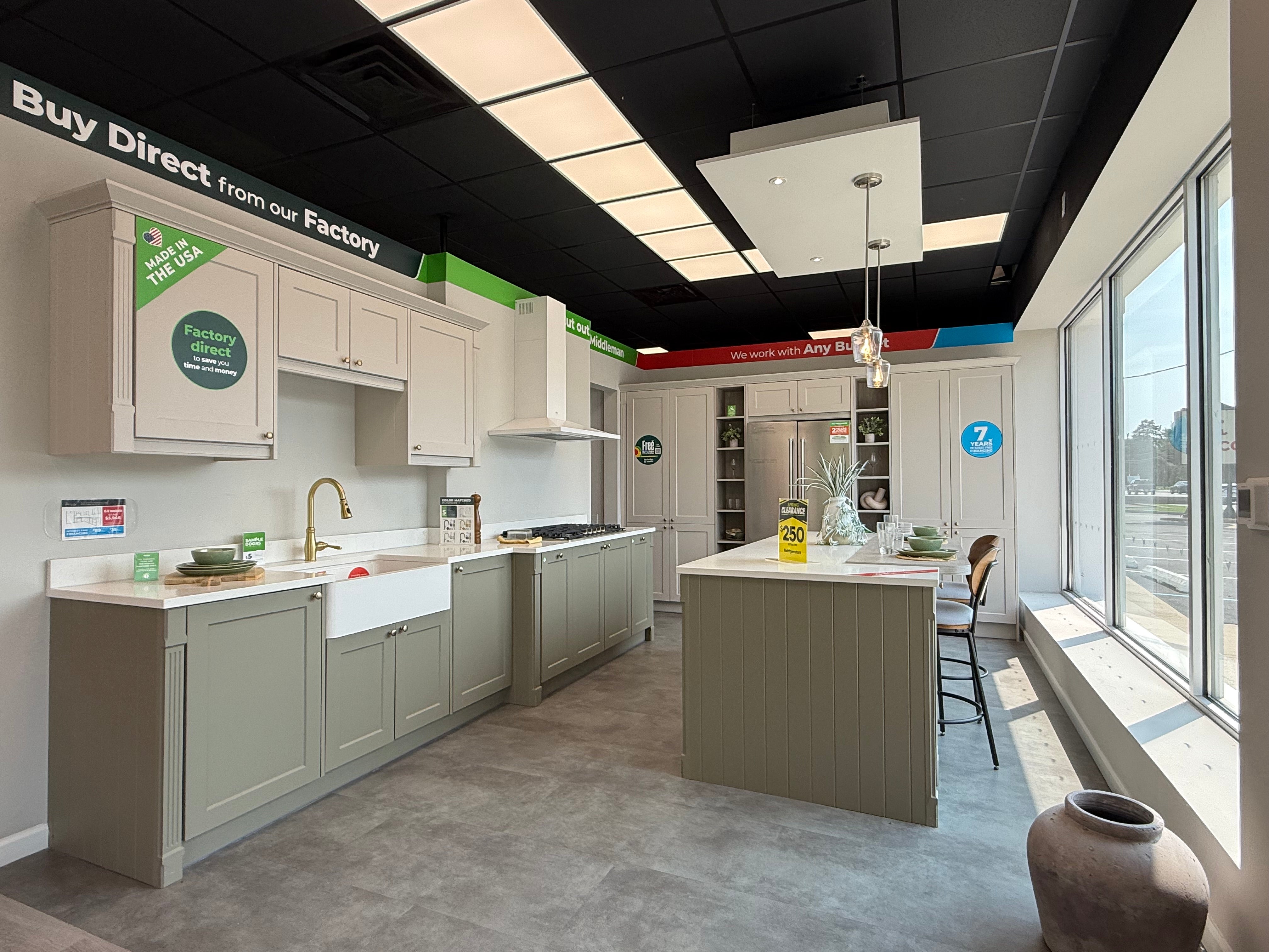 Wren Shaker Chelsea Juratek Mushroom & Olive Green Matte Kitchen