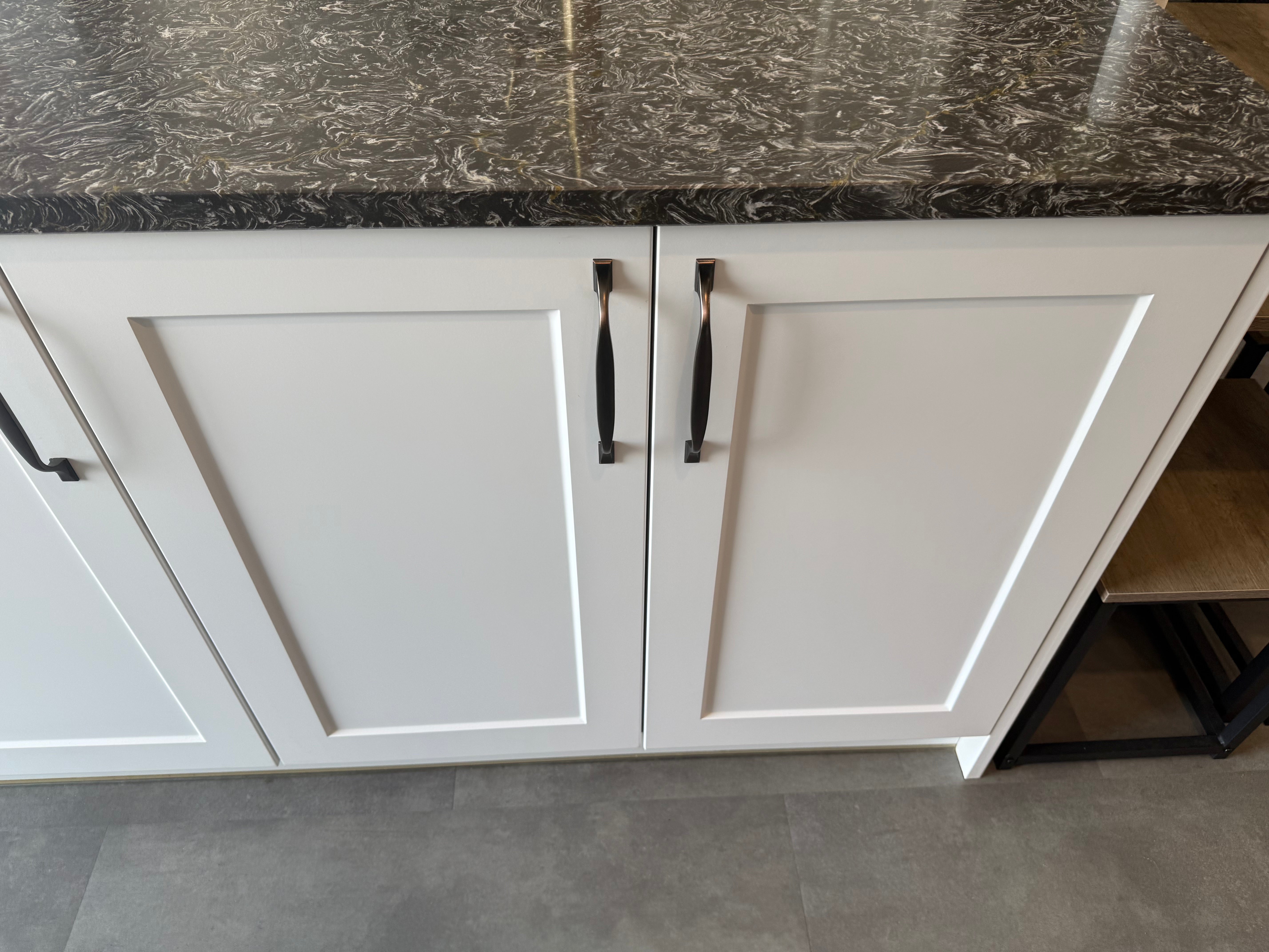 Wren Shaker Chelsea Juratek Pillow Matte and Elements Limed Oak Matte Kitchen