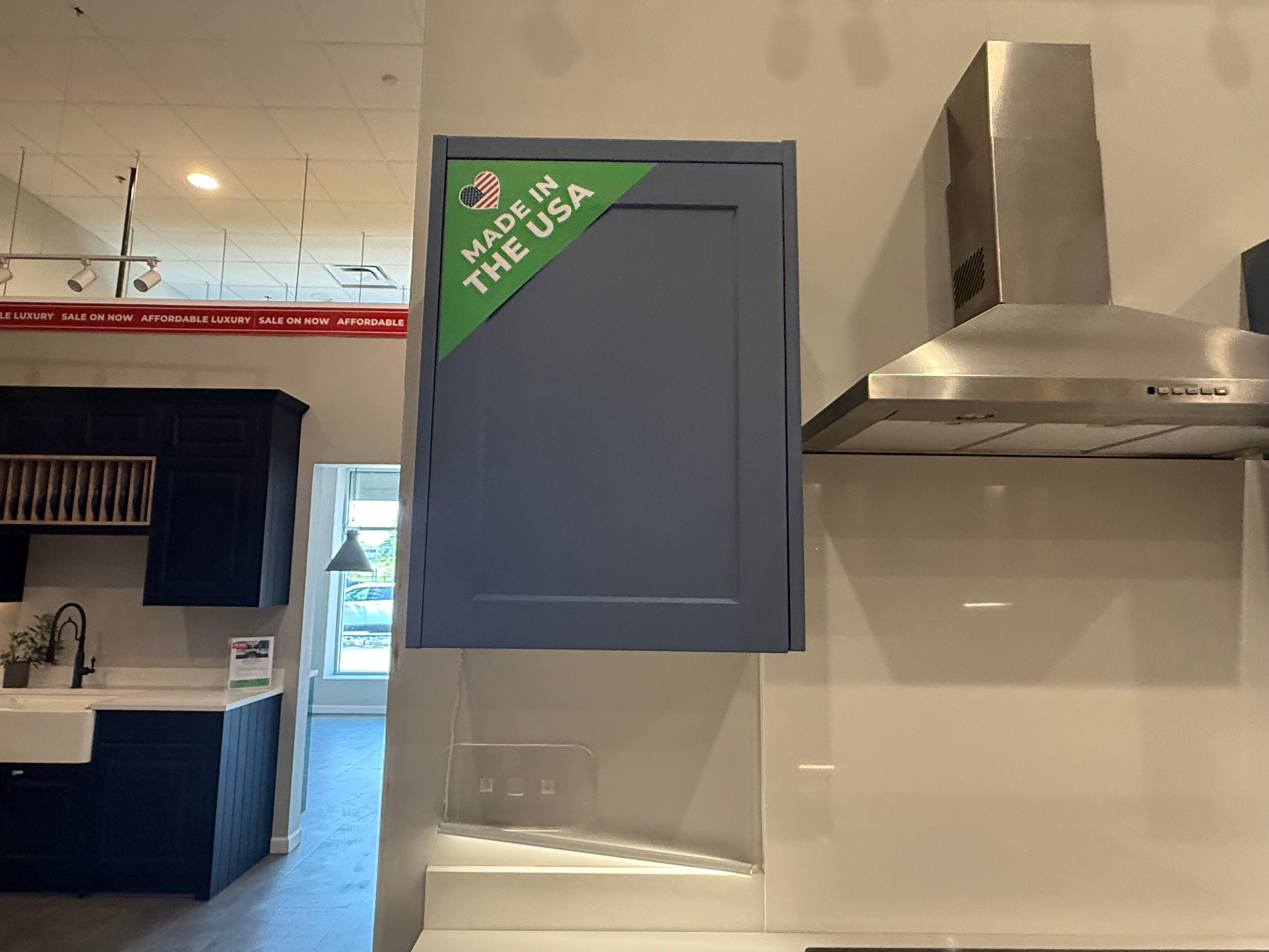 Wren Milano Shaker Chelsea Juratek Smoke Blue Matte Kitchen Wall