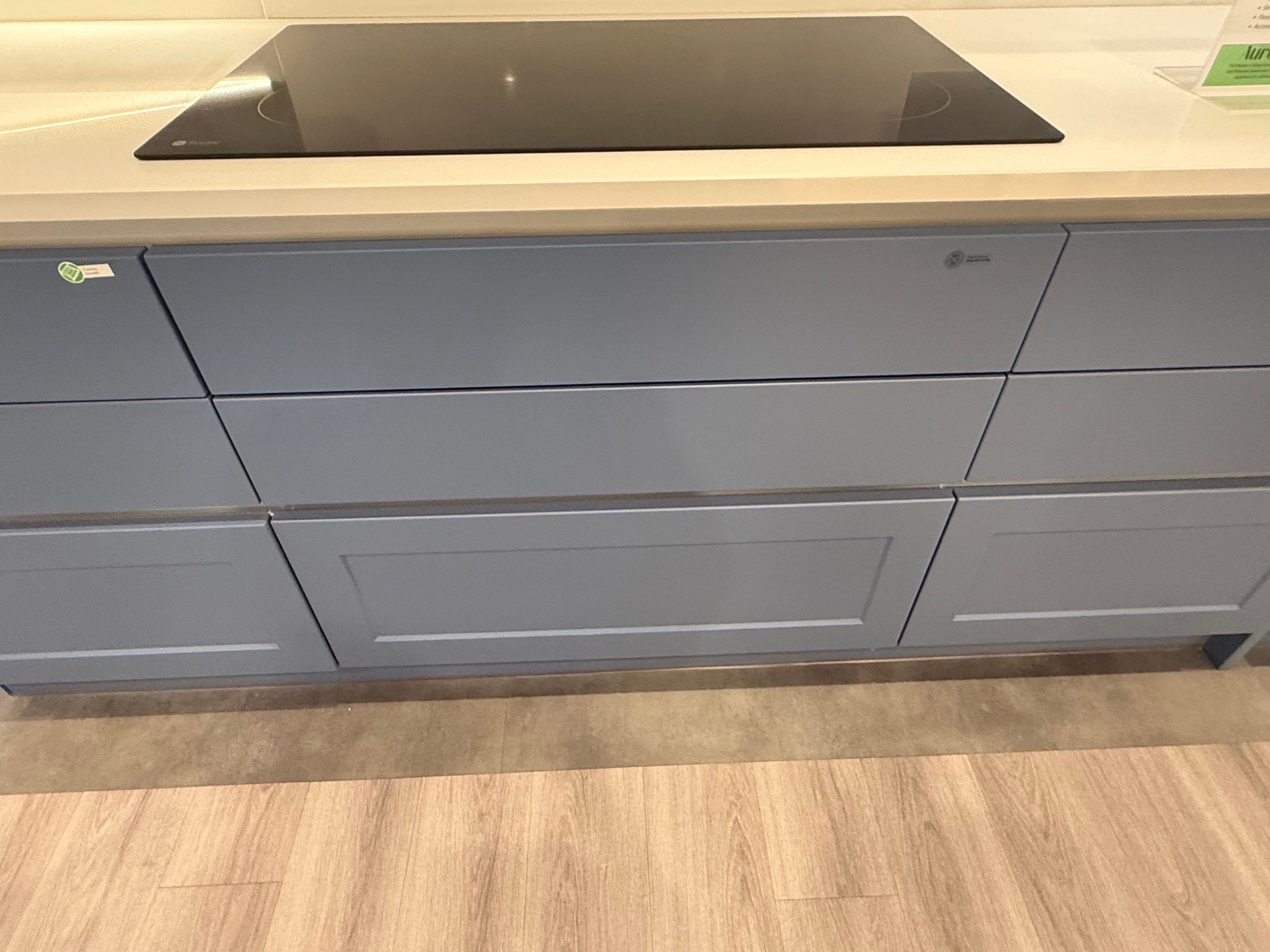 Wren Milano Shaker Chelsea Juratek Smoke Blue Matte Kitchen Wall