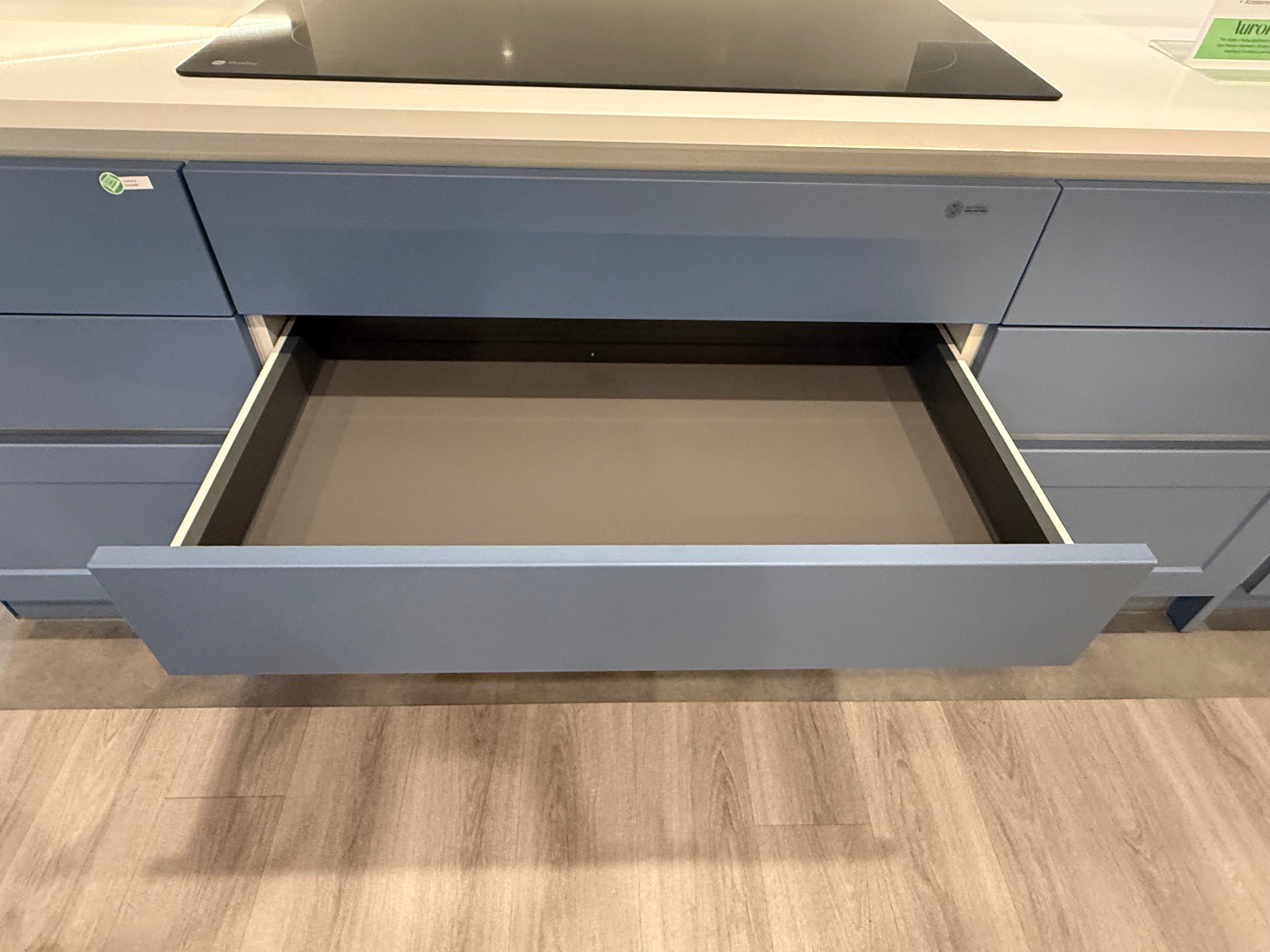 Wren Milano Shaker Chelsea Juratek Smoke Blue Matte Kitchen Wall
