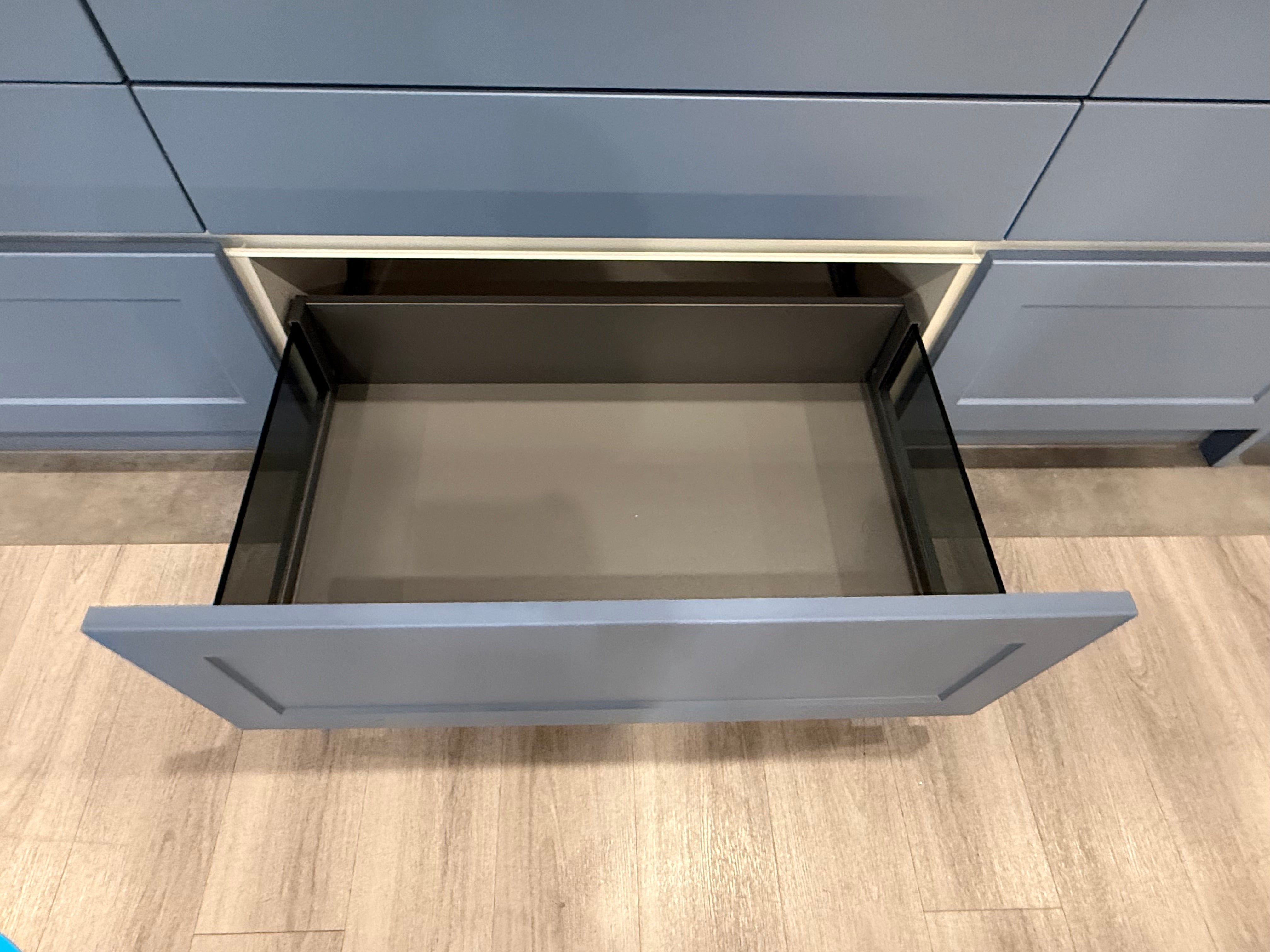 Wren Milano Shaker Chelsea Juratek Smoke Blue Matte Kitchen Wall