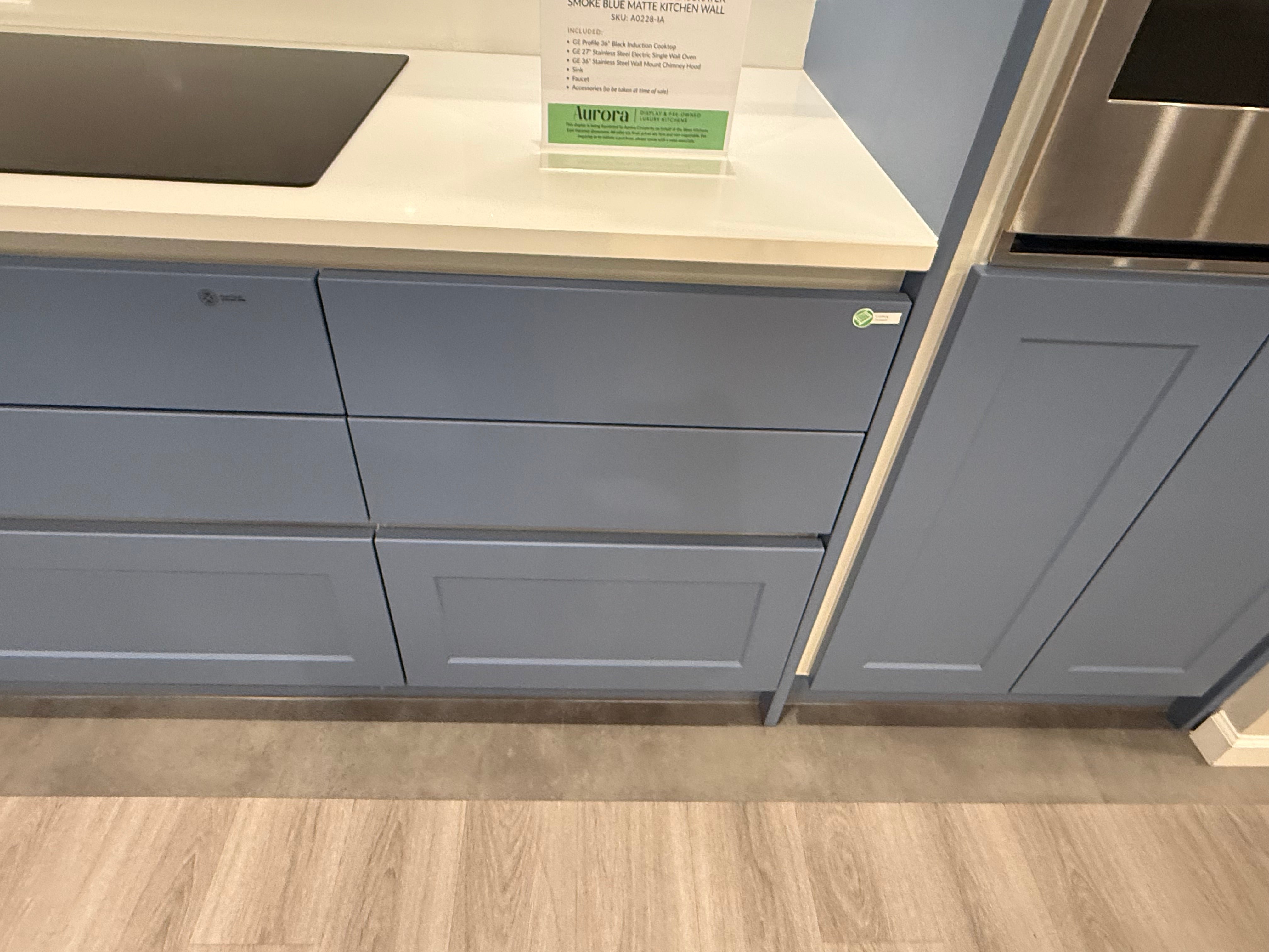 Wren Milano Shaker Chelsea Juratek Smoke Blue Matte Kitchen Wall