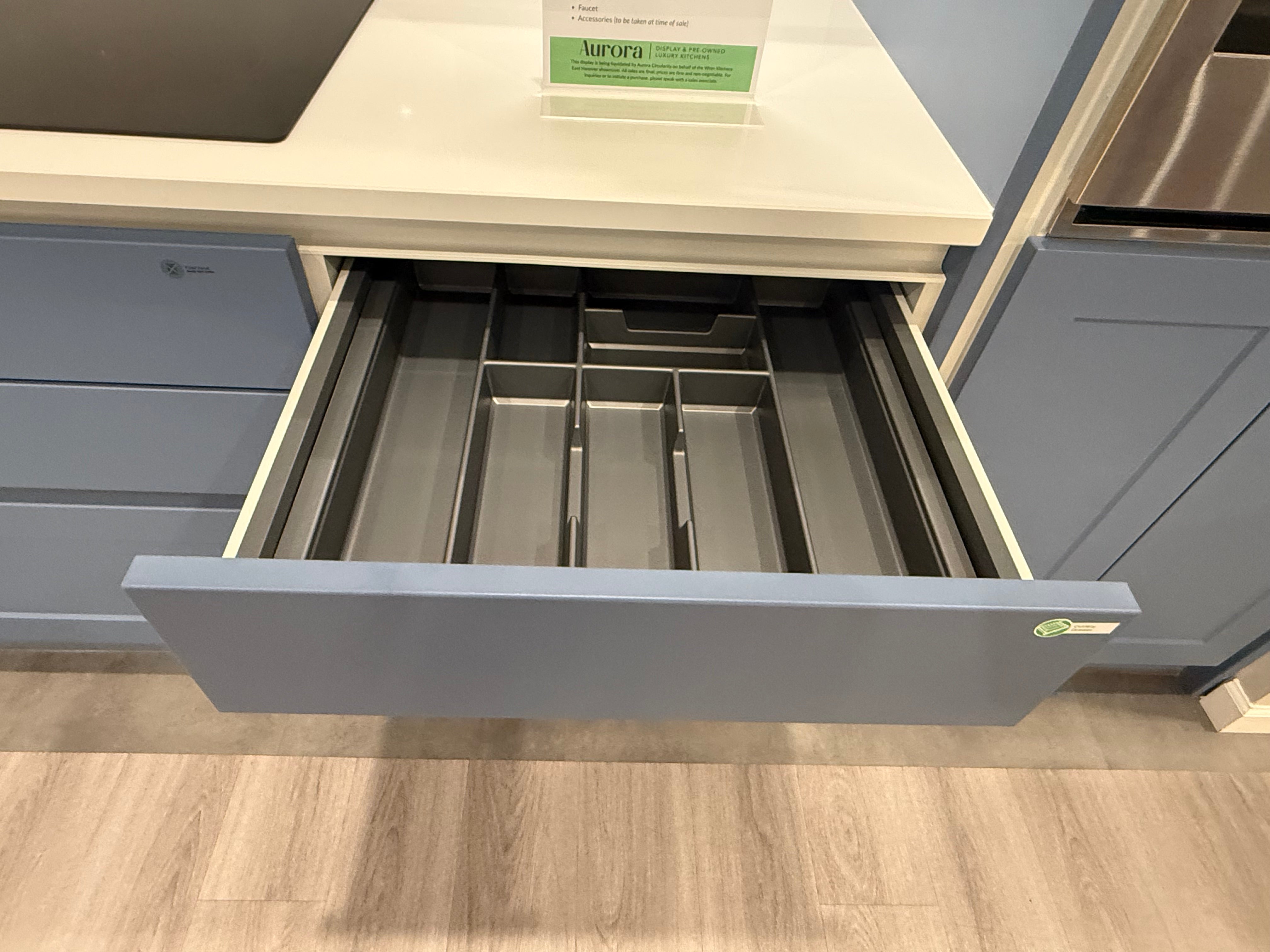 Wren Milano Shaker Chelsea Juratek Smoke Blue Matte Kitchen Wall