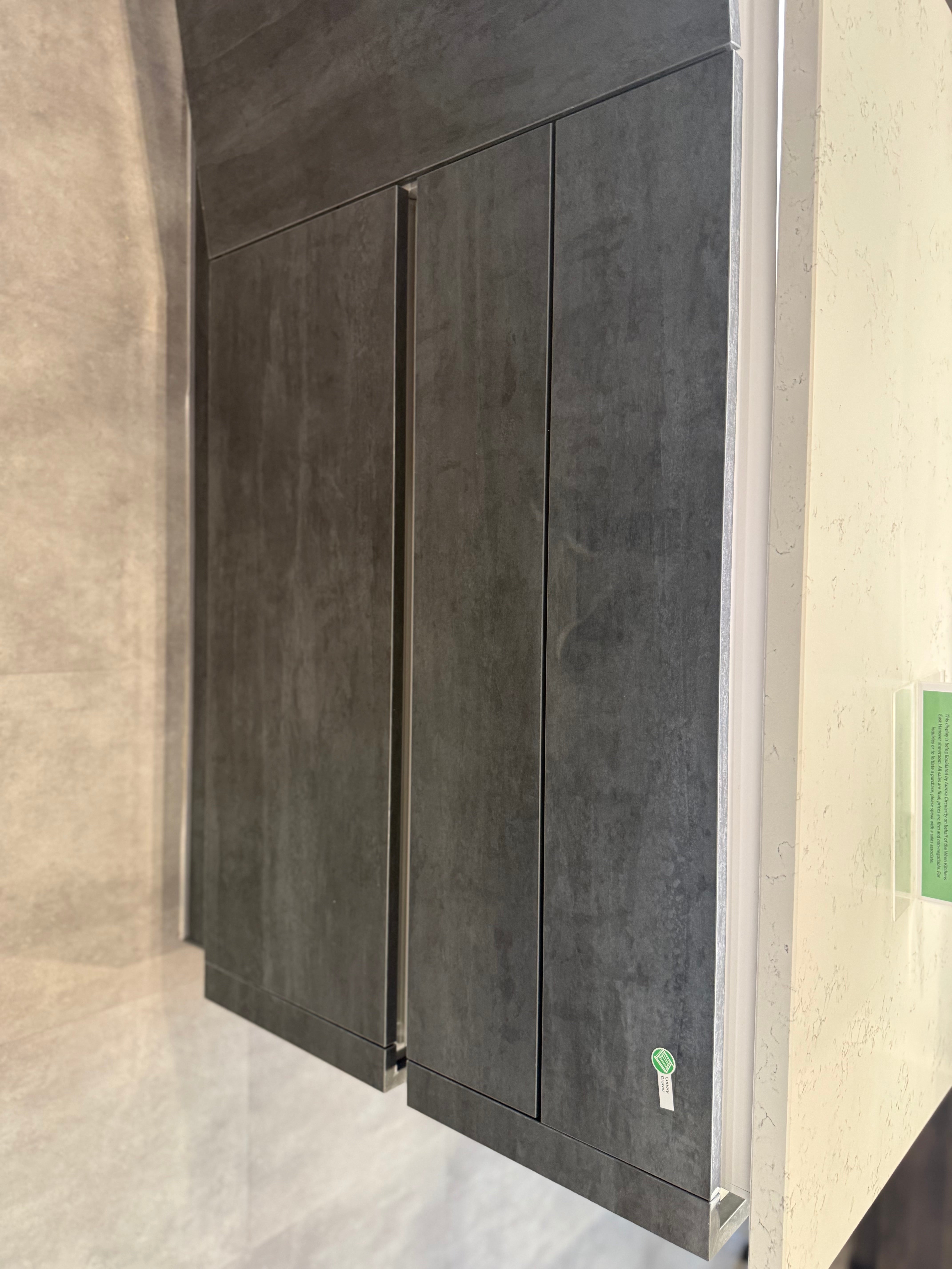 Wren Milano Elements Mettallic Slate Gloss & Ultra Pencil Gray Gloss Kitchen