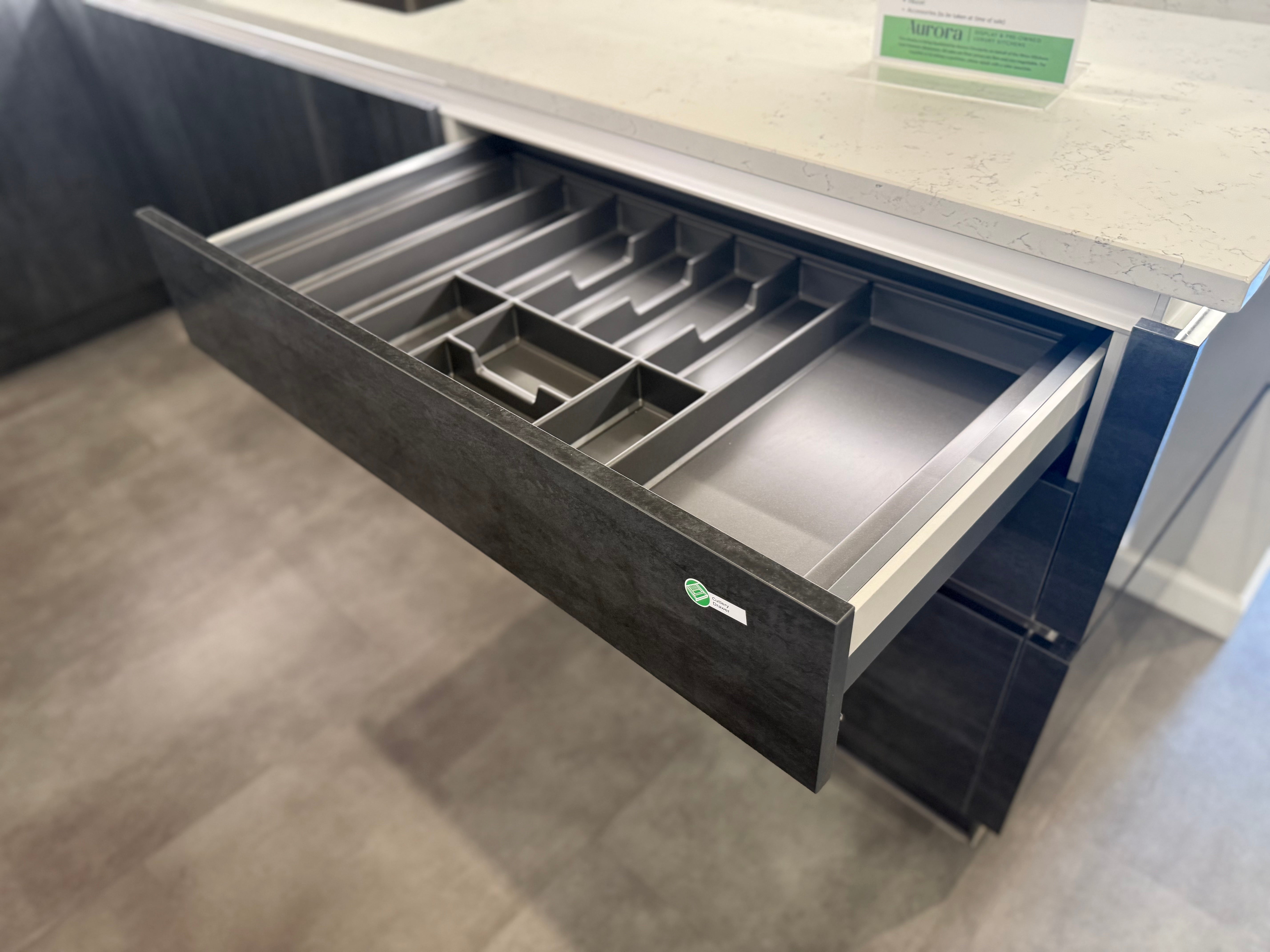 Wren Milano Elements Mettallic Slate Gloss & Ultra Pencil Gray Gloss Kitchen