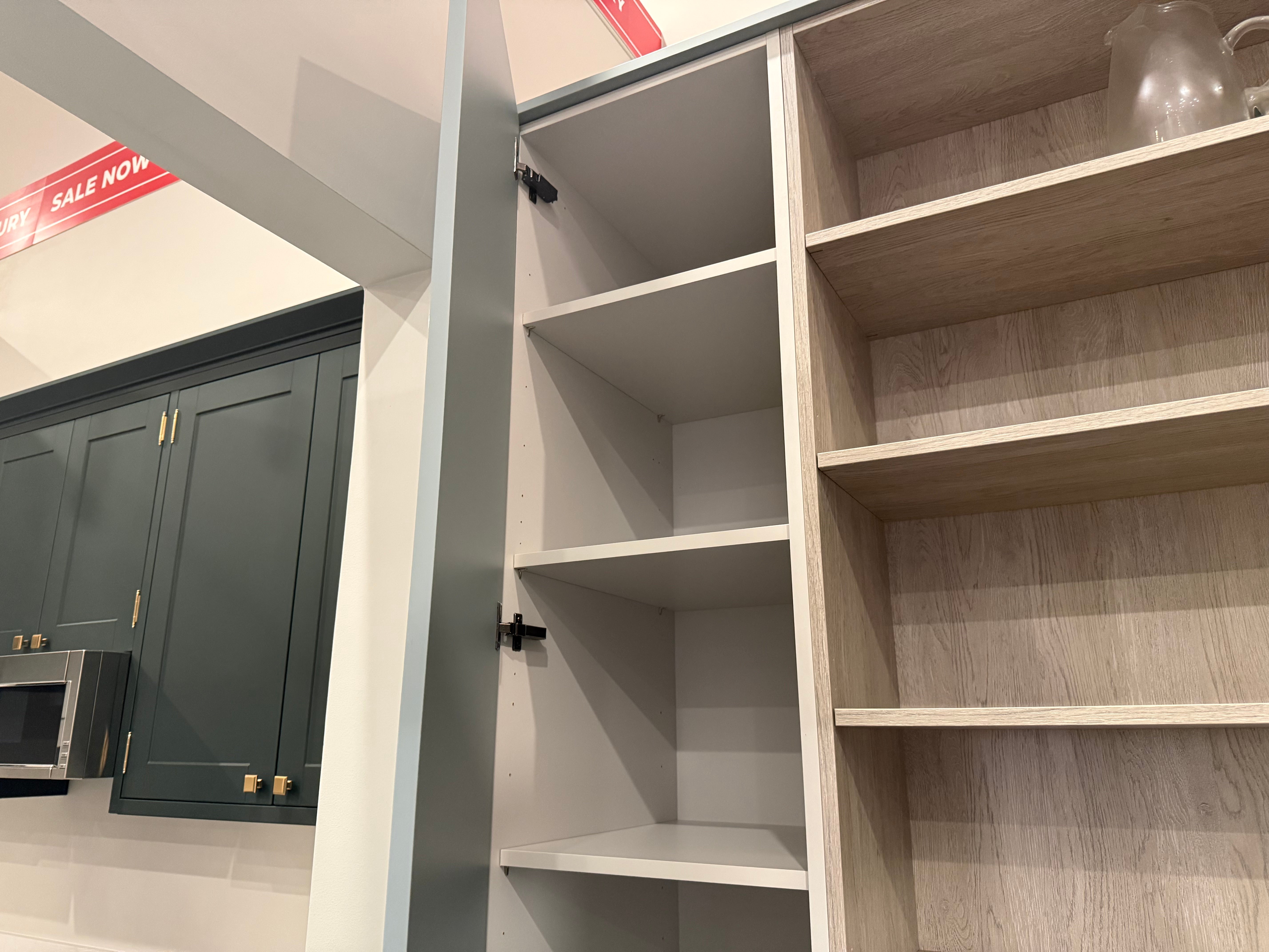 Wren Ultra Cloud Blue Gloss & Elements Limed Oak Matte Kitchen