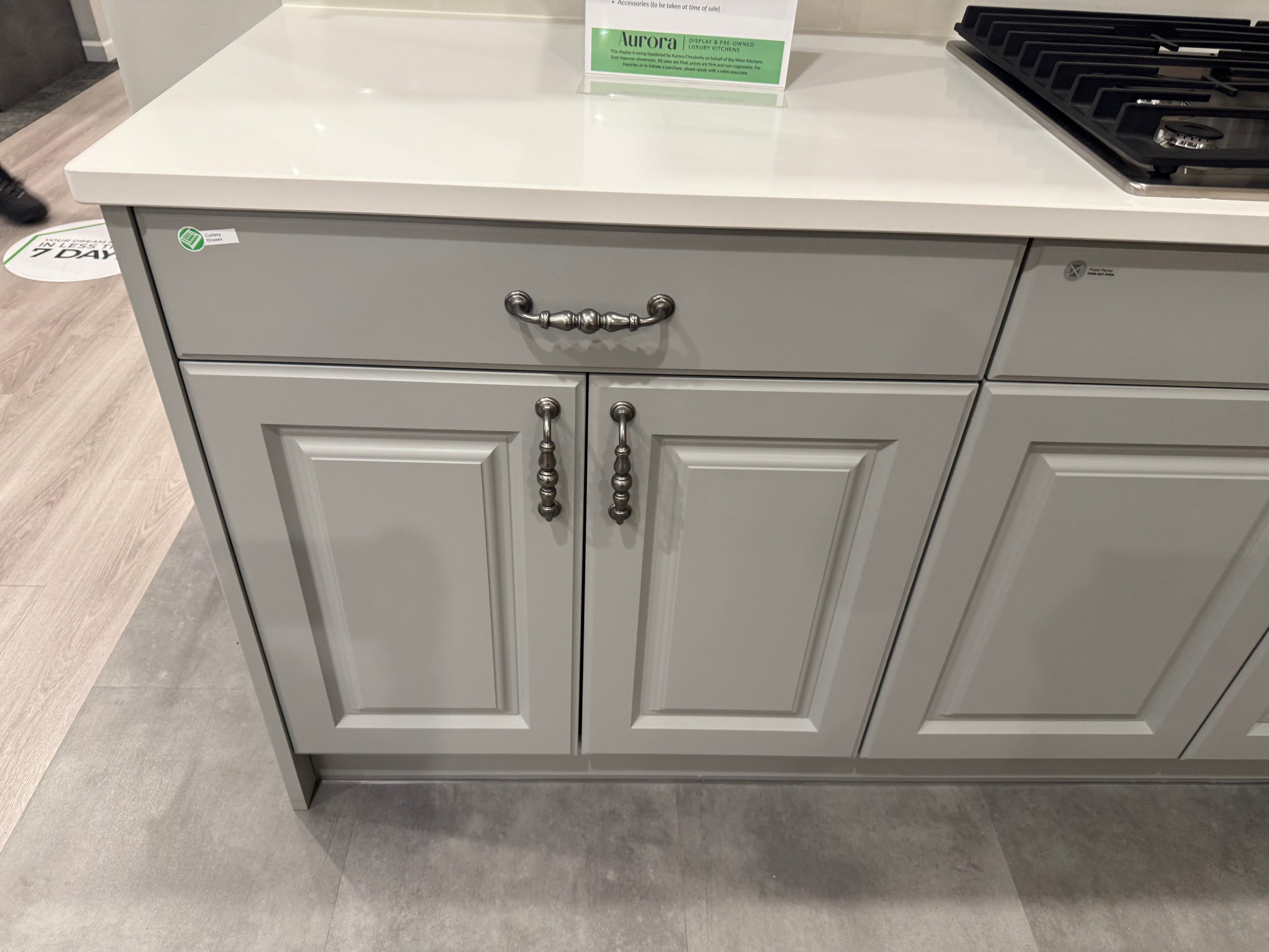 Wren Georgian Juratek Ash Gray Matte Kitchen Corner