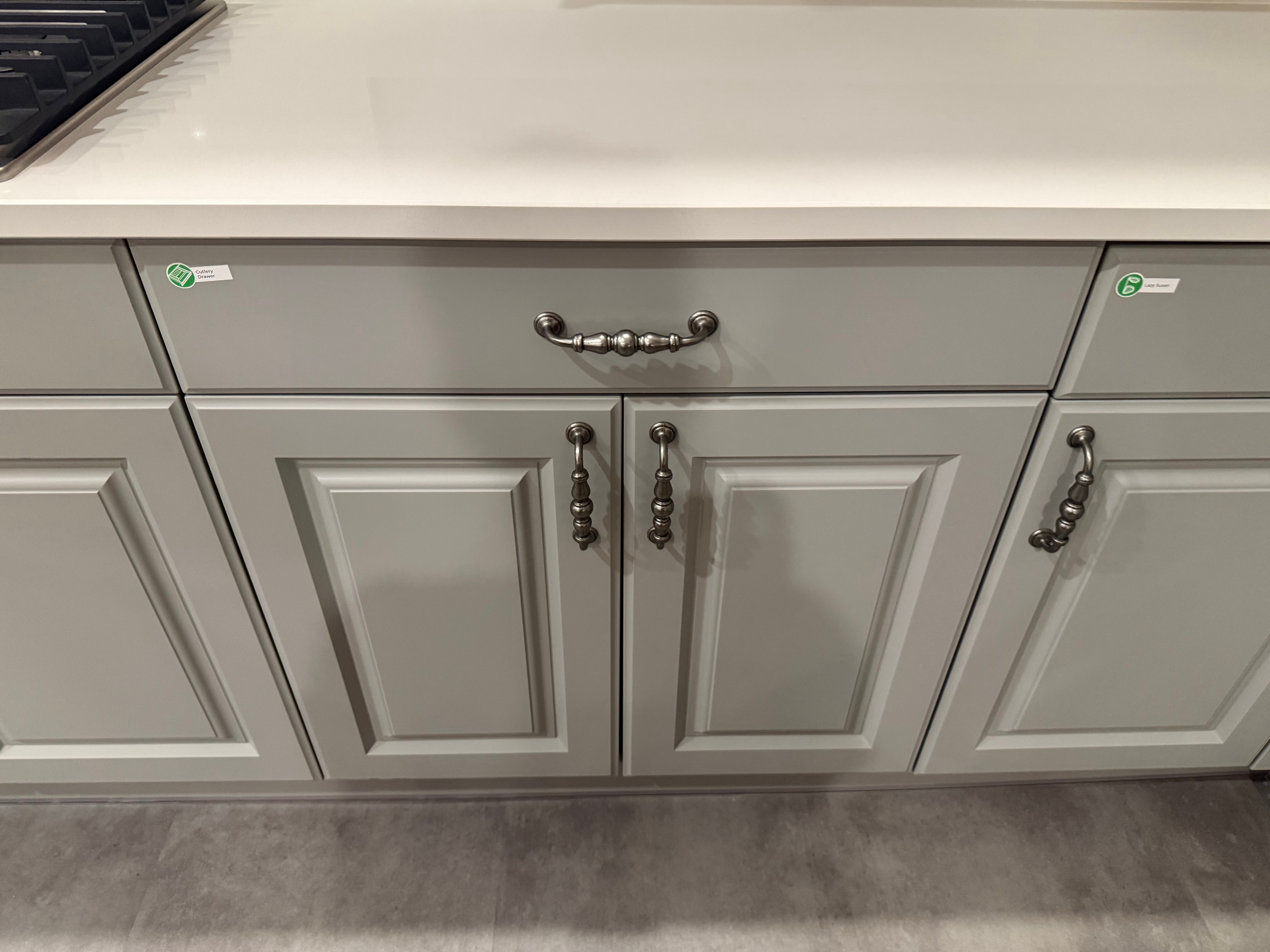 Wren Georgian Juratek Ash Gray Matte Kitchen Corner