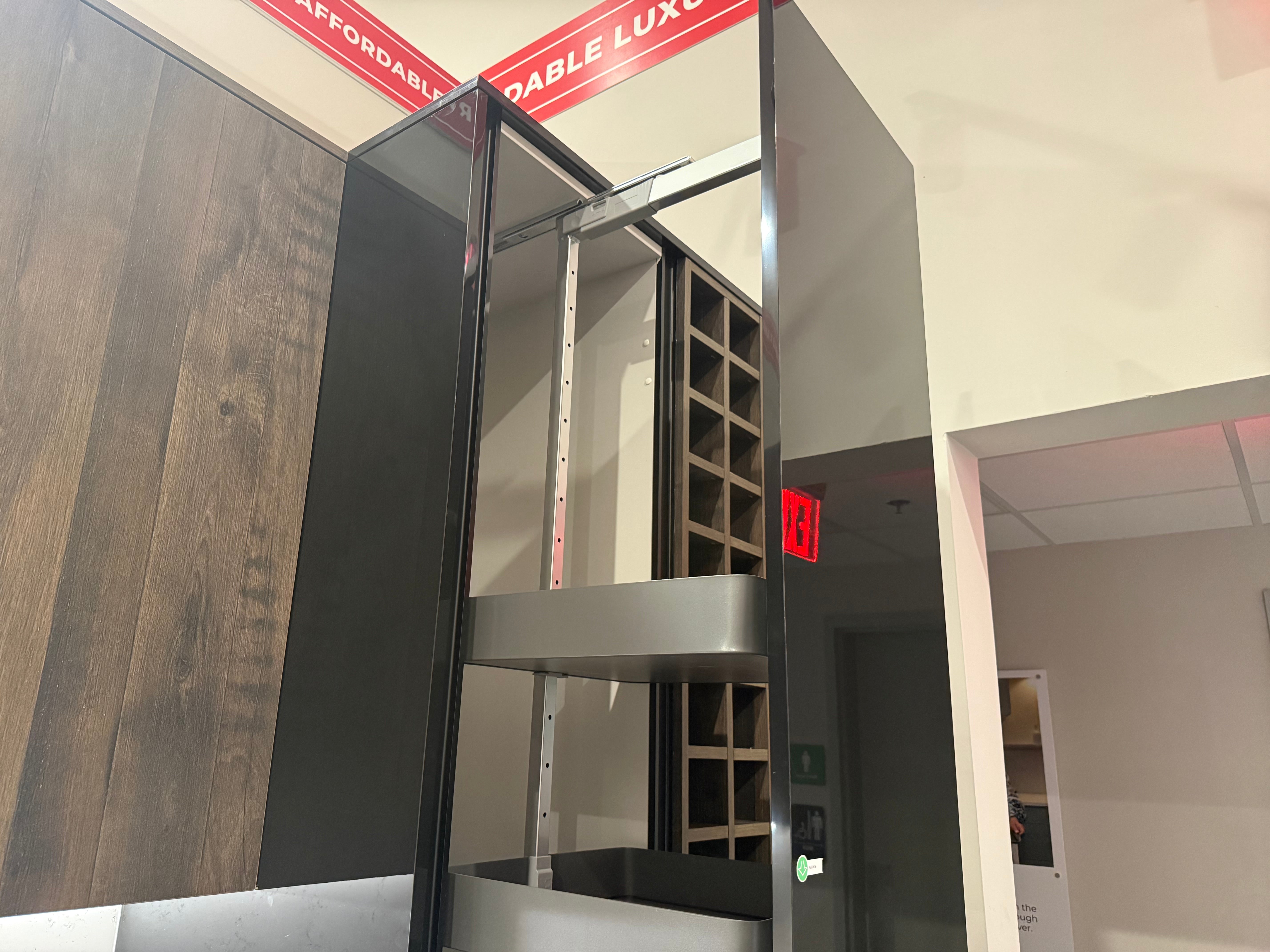 Wren Milano Elements Swiss Oak Matte & Ultra Nero Pantry Wall