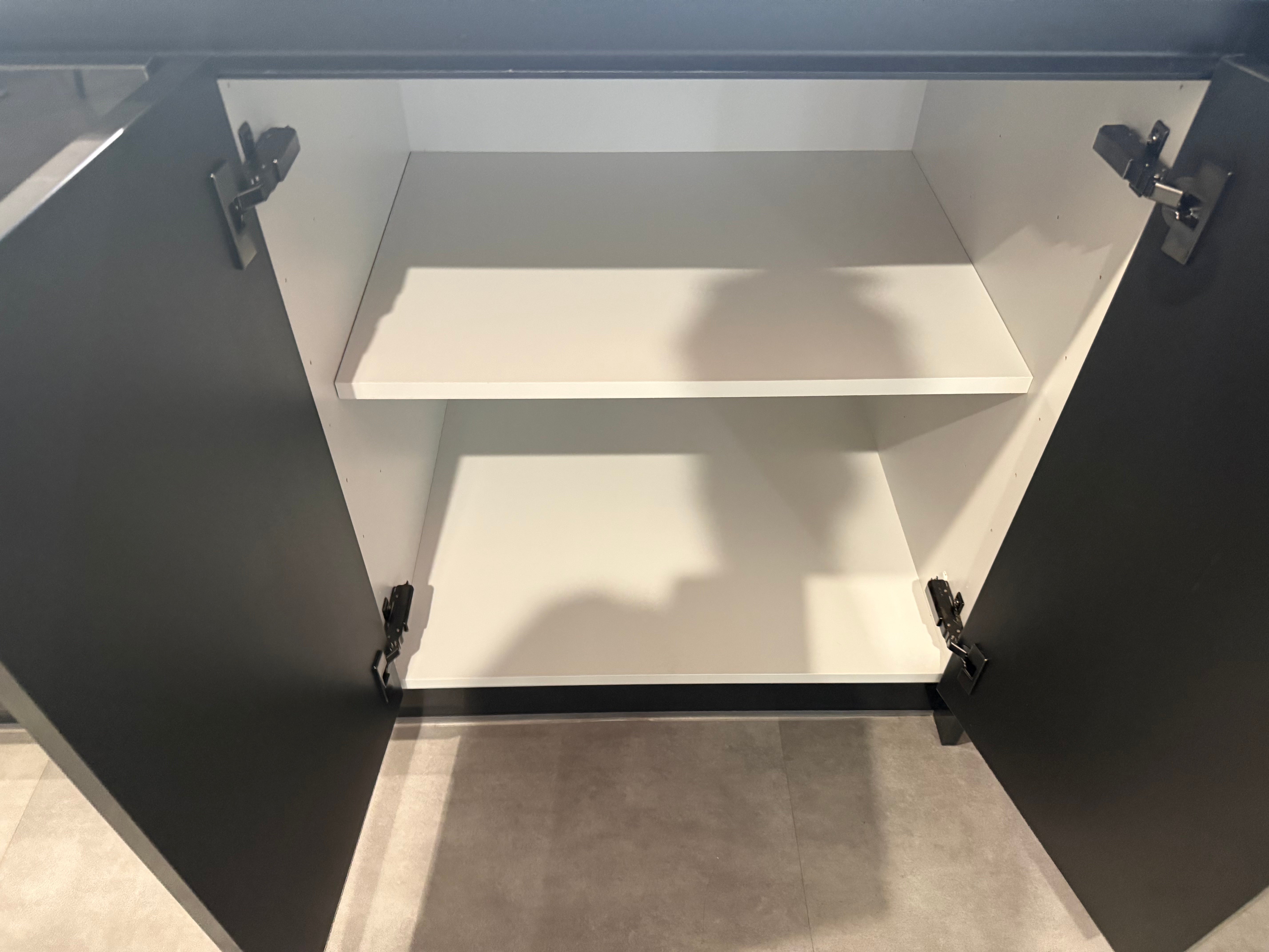 Wren Milano Elements Swiss Oak Matte & Ultra Nero Pantry Wall