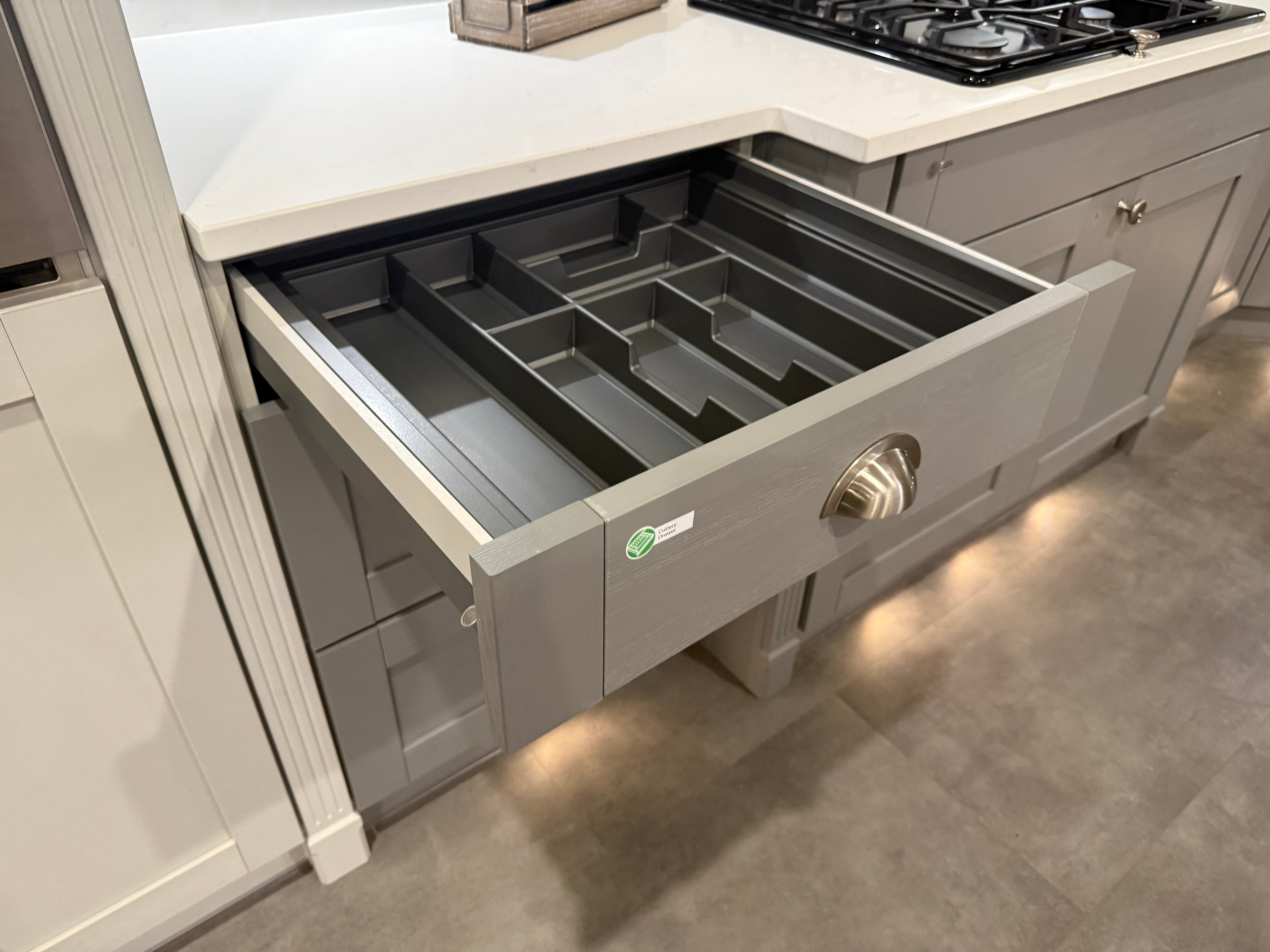 Wren Shaker Forest Classic Dust Gray & Shadow Grain Kitchen
