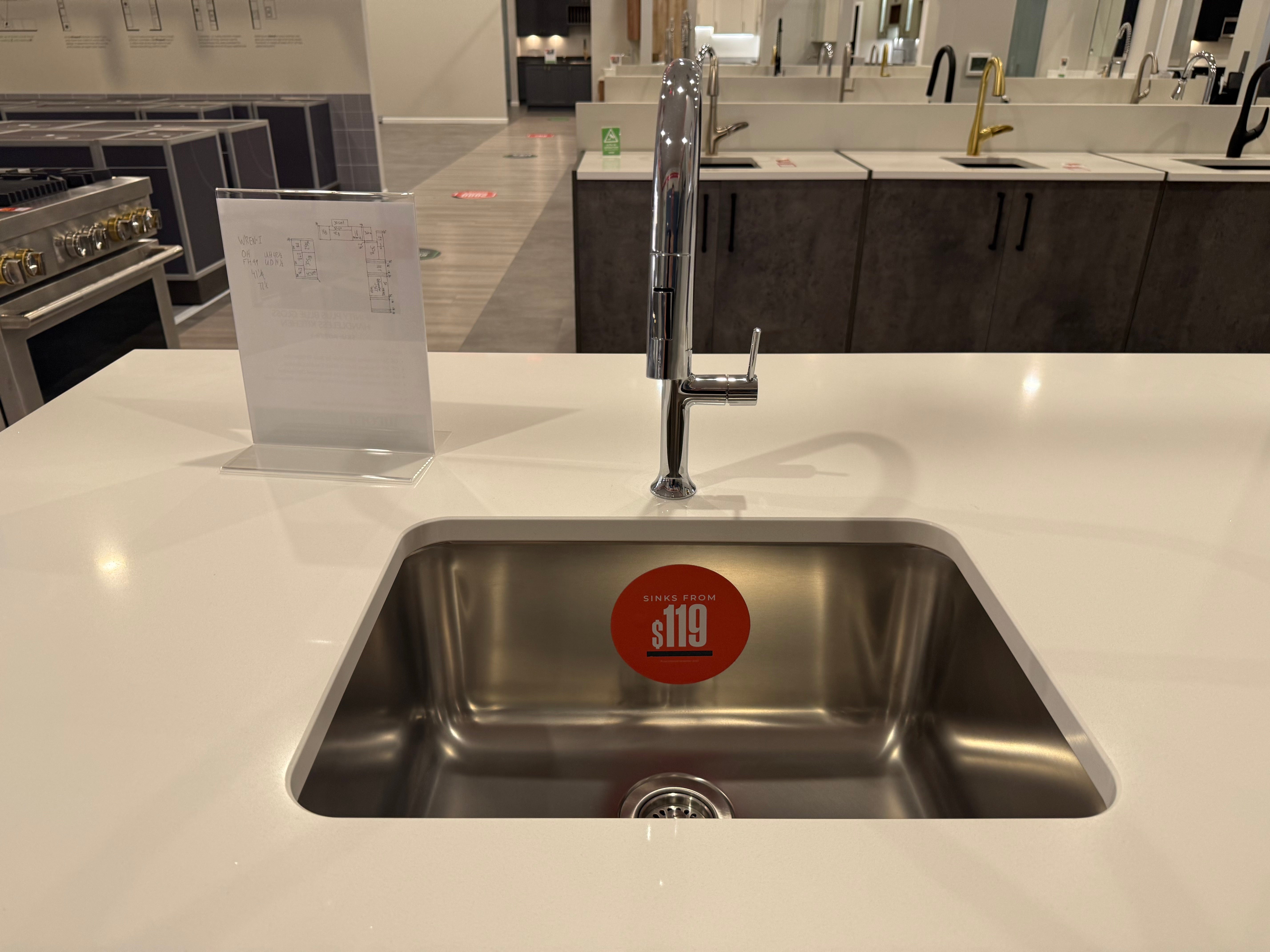 Wren Infinity Plus Blue Gloss Handleless Kitchen