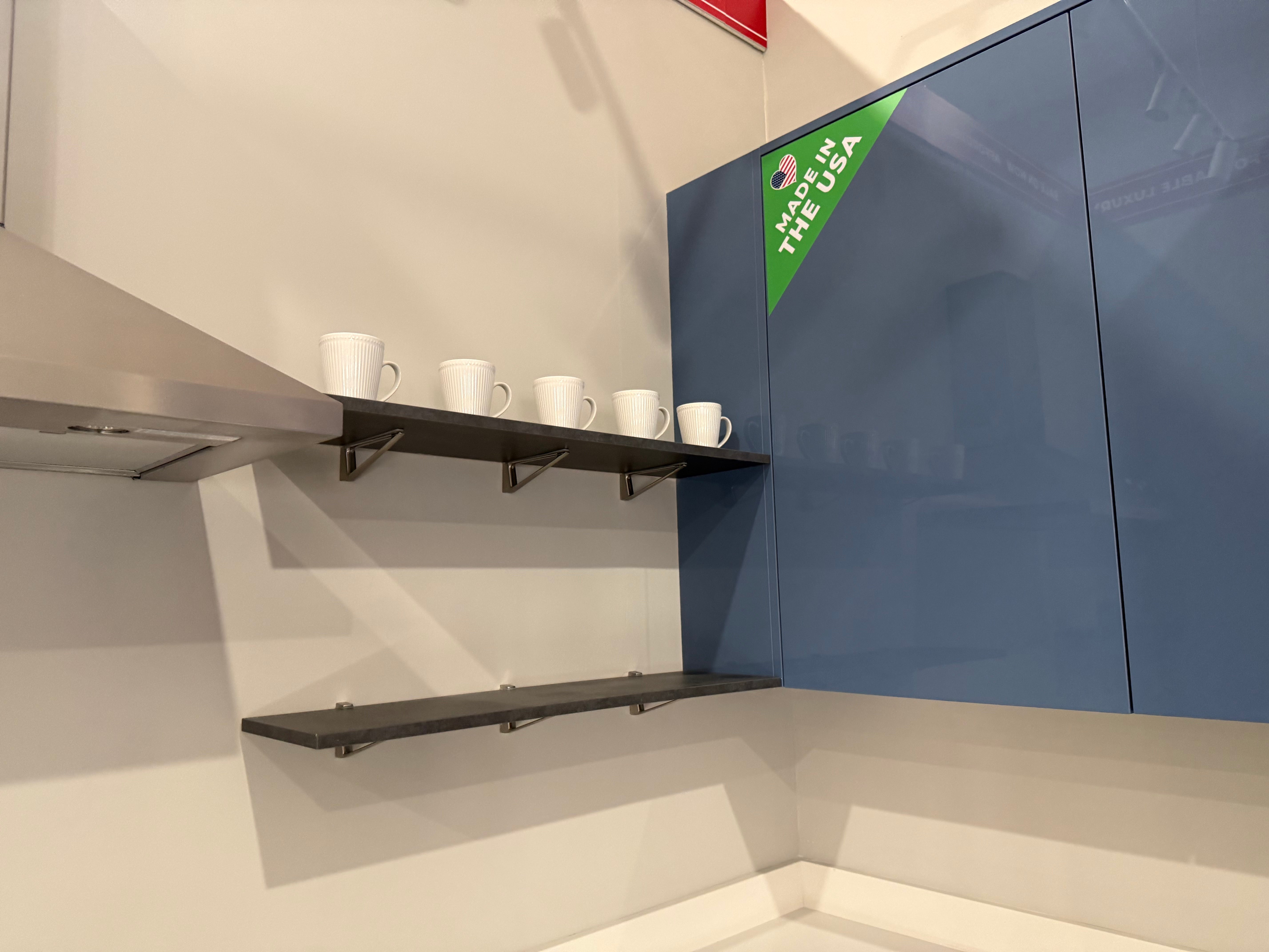 Wren Infinity Plus Blue Gloss Handleless Kitchen