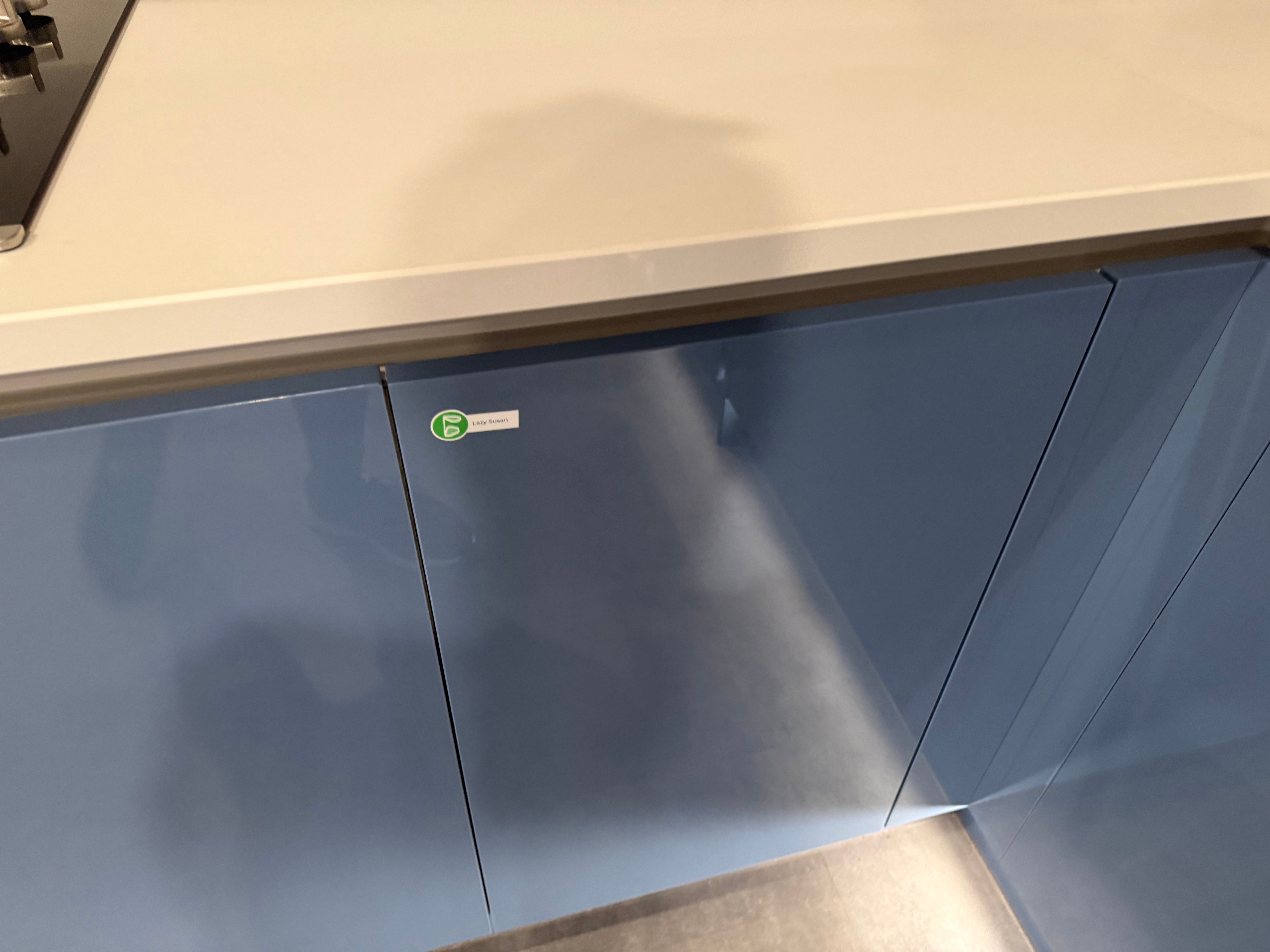 Wren Infinity Plus Blue Gloss Handleless Kitchen