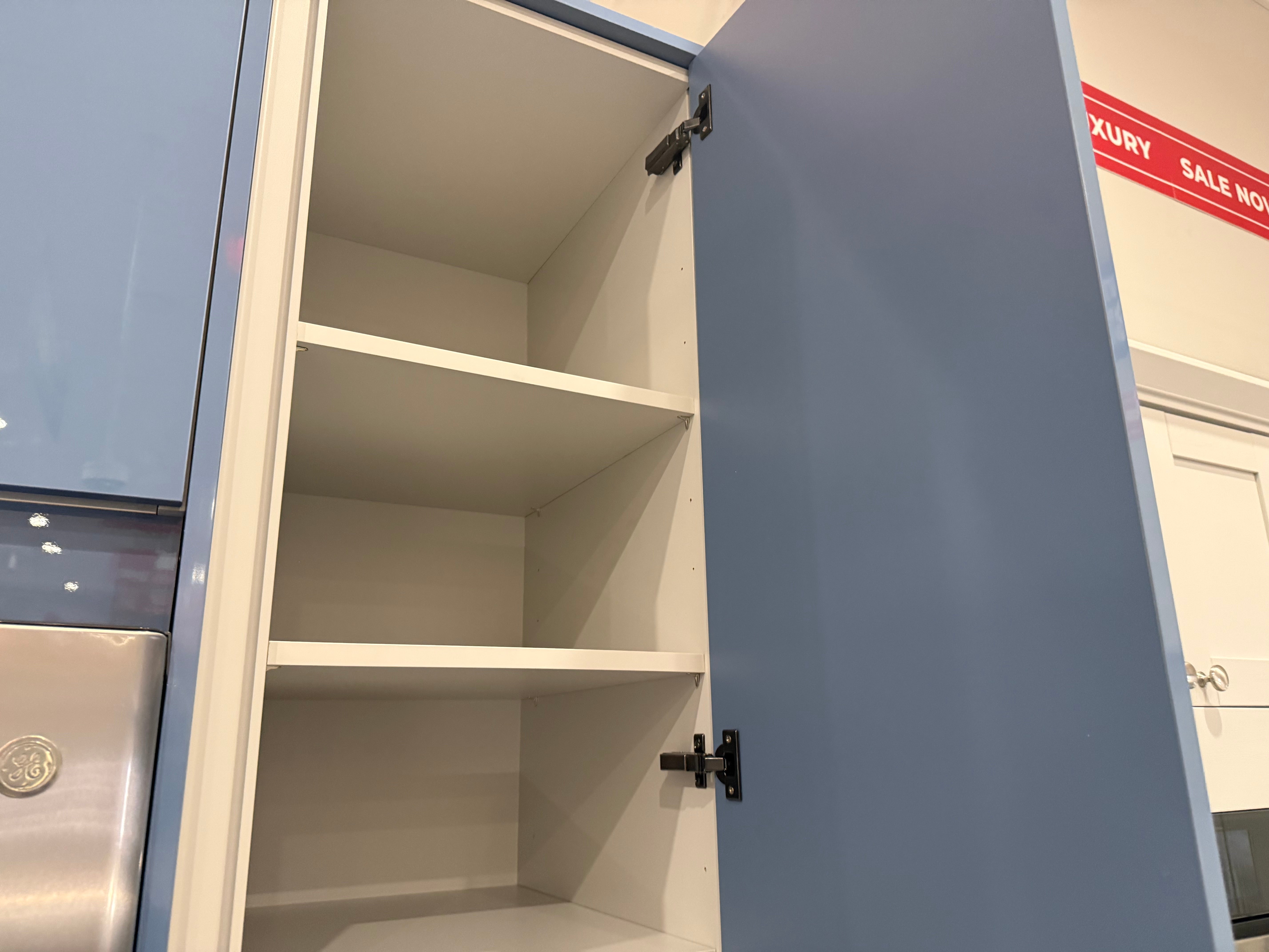 Wren Infinity Plus Blue Gloss Handleless Kitchen