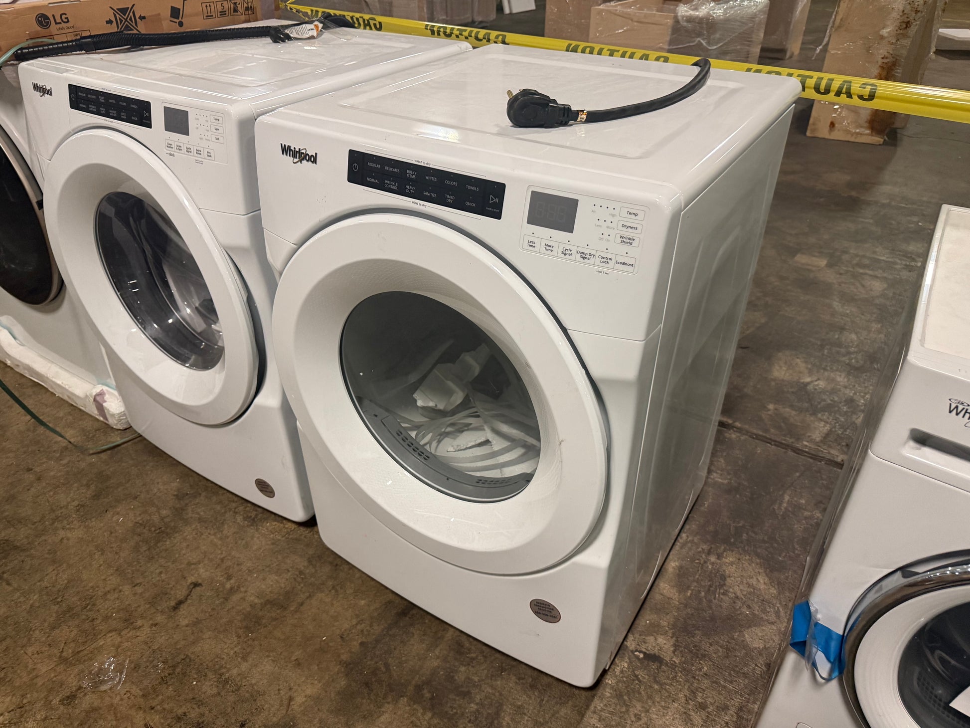 Whirlpool WED560LHW 7.4 cu ft front load electric dryer in white with front touch controls and wide window door