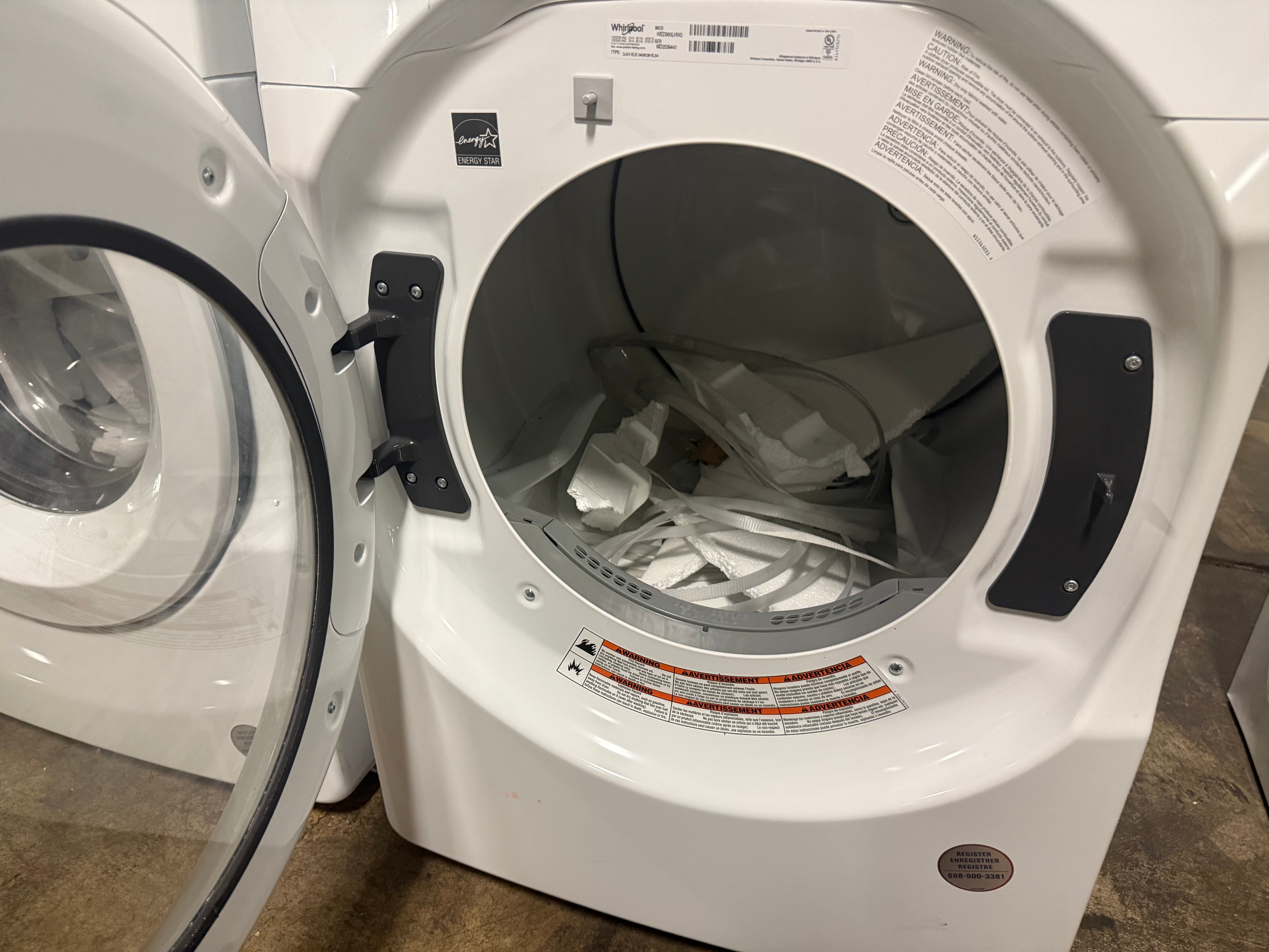 Whirlpool WED560LHW 27" White Electric Dryer