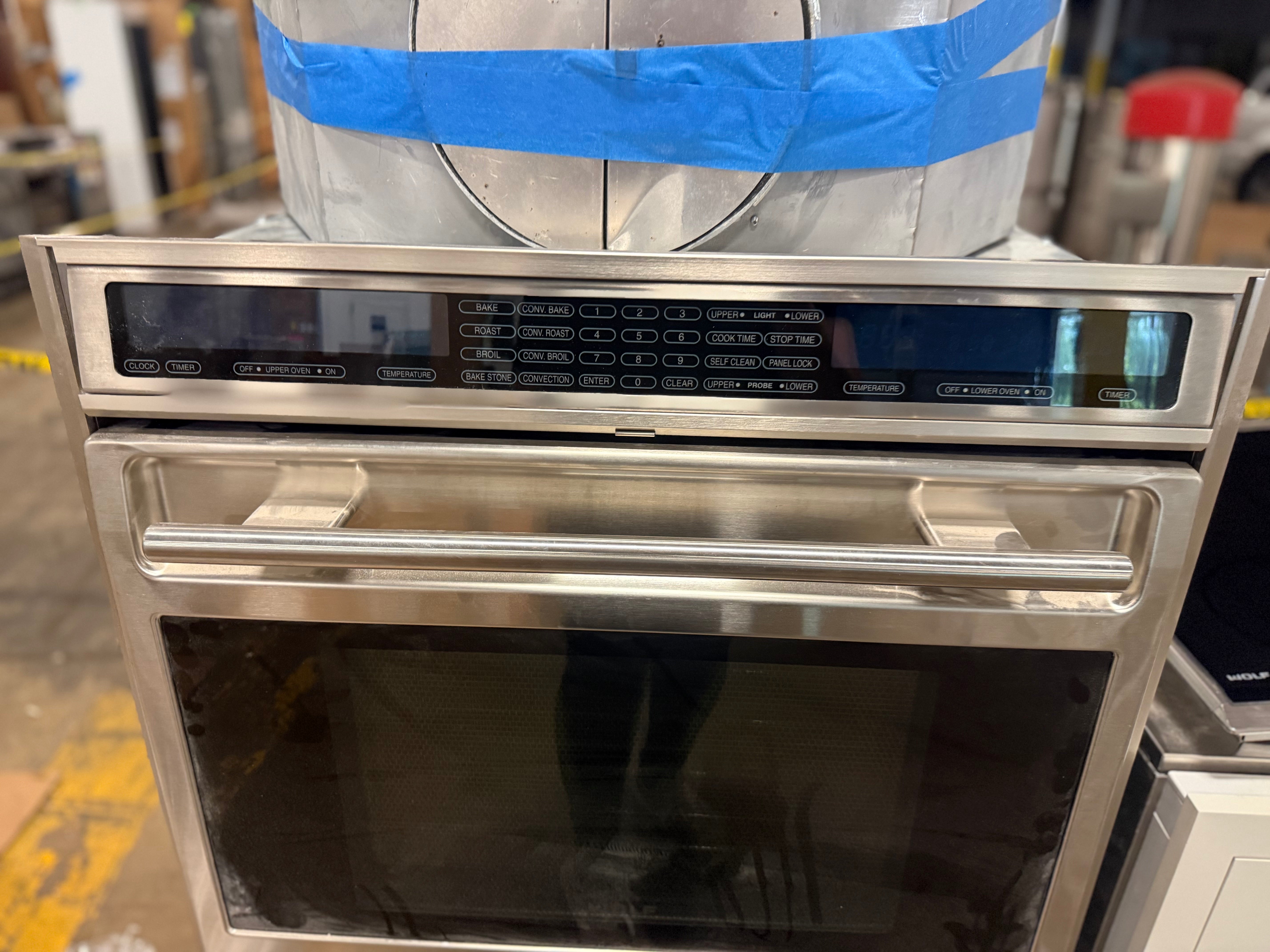 Wolf professional double wall oven with rotating digital touch control panel