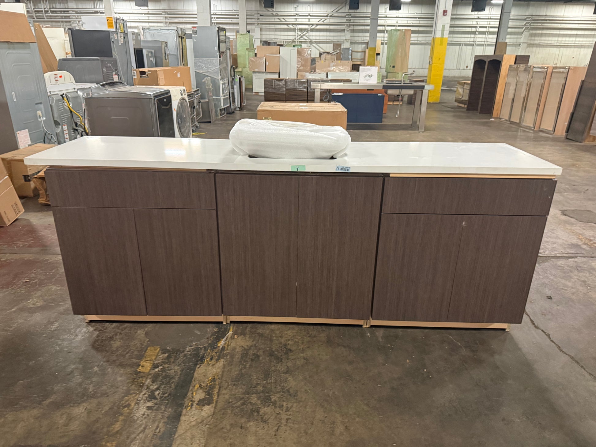 Premium organic modern 90 inch wood grain vanity for grand master baths