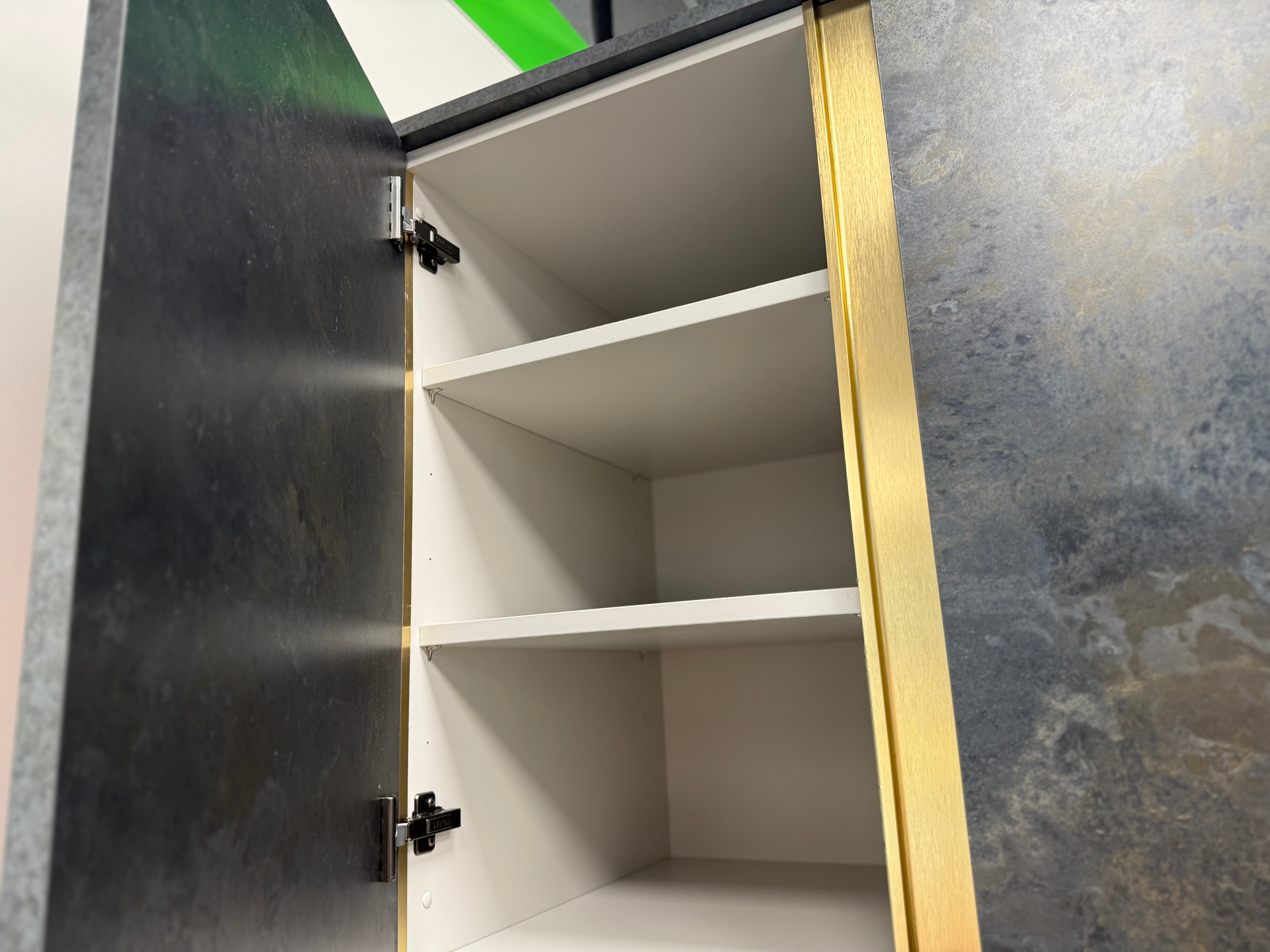 Wren Milano Matte Metallic Night and Olive Green Kitchen