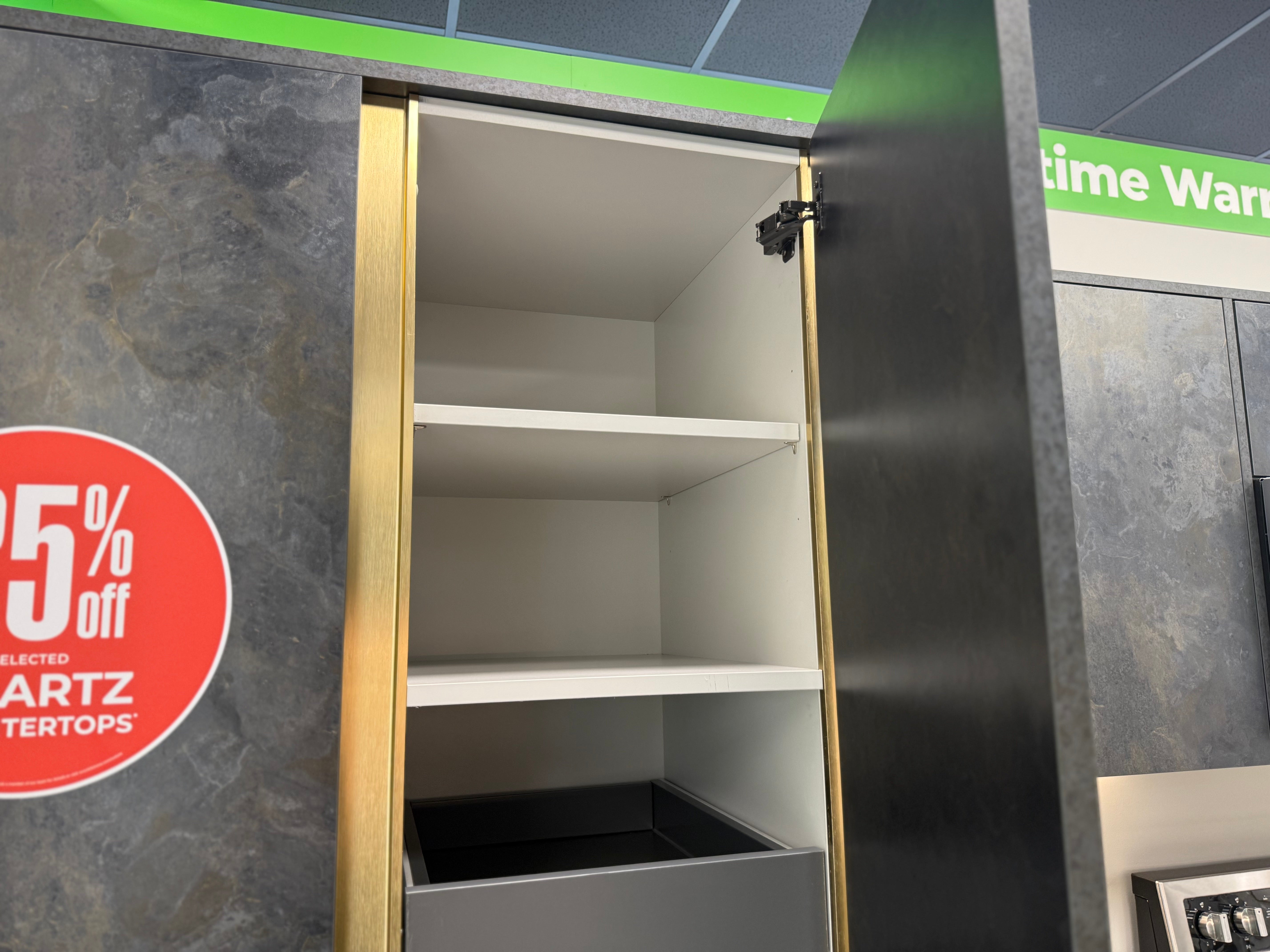 Wren Milano Matte Metallic Night and Olive Green Kitchen