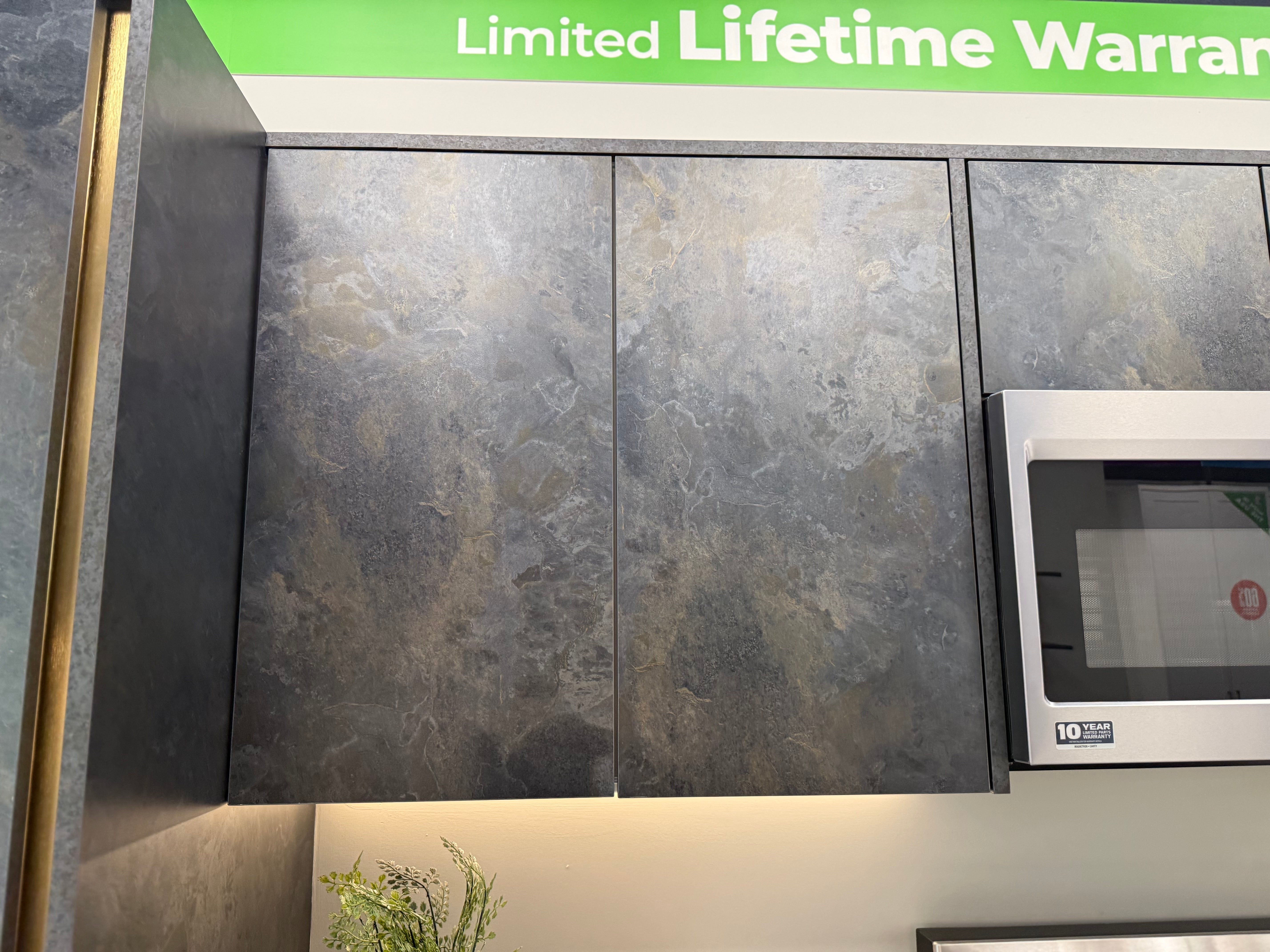 Wren Milano Matte Metallic Night and Olive Green Kitchen