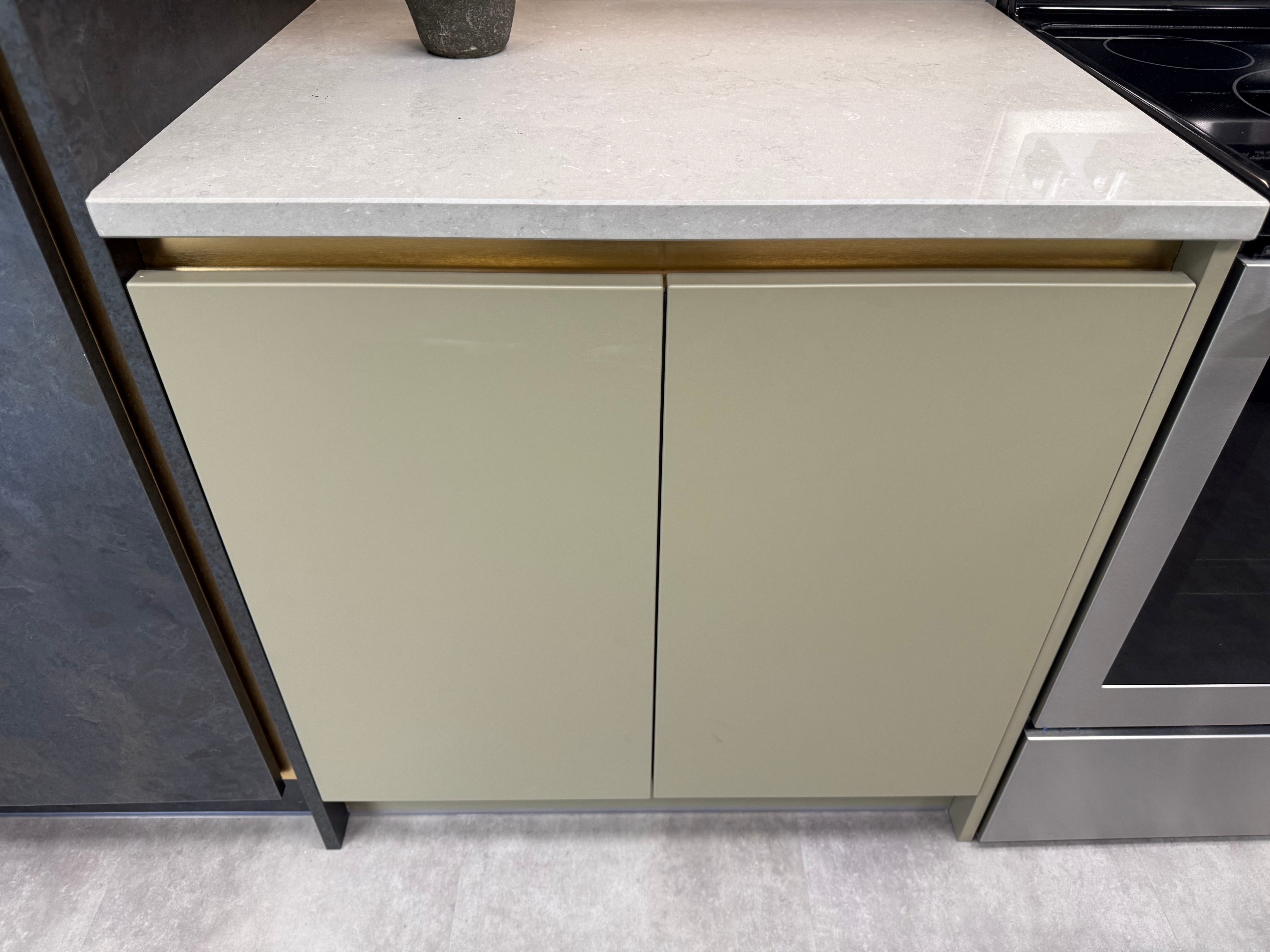 Wren Milano Matte Metallic Night and Olive Green Kitchen