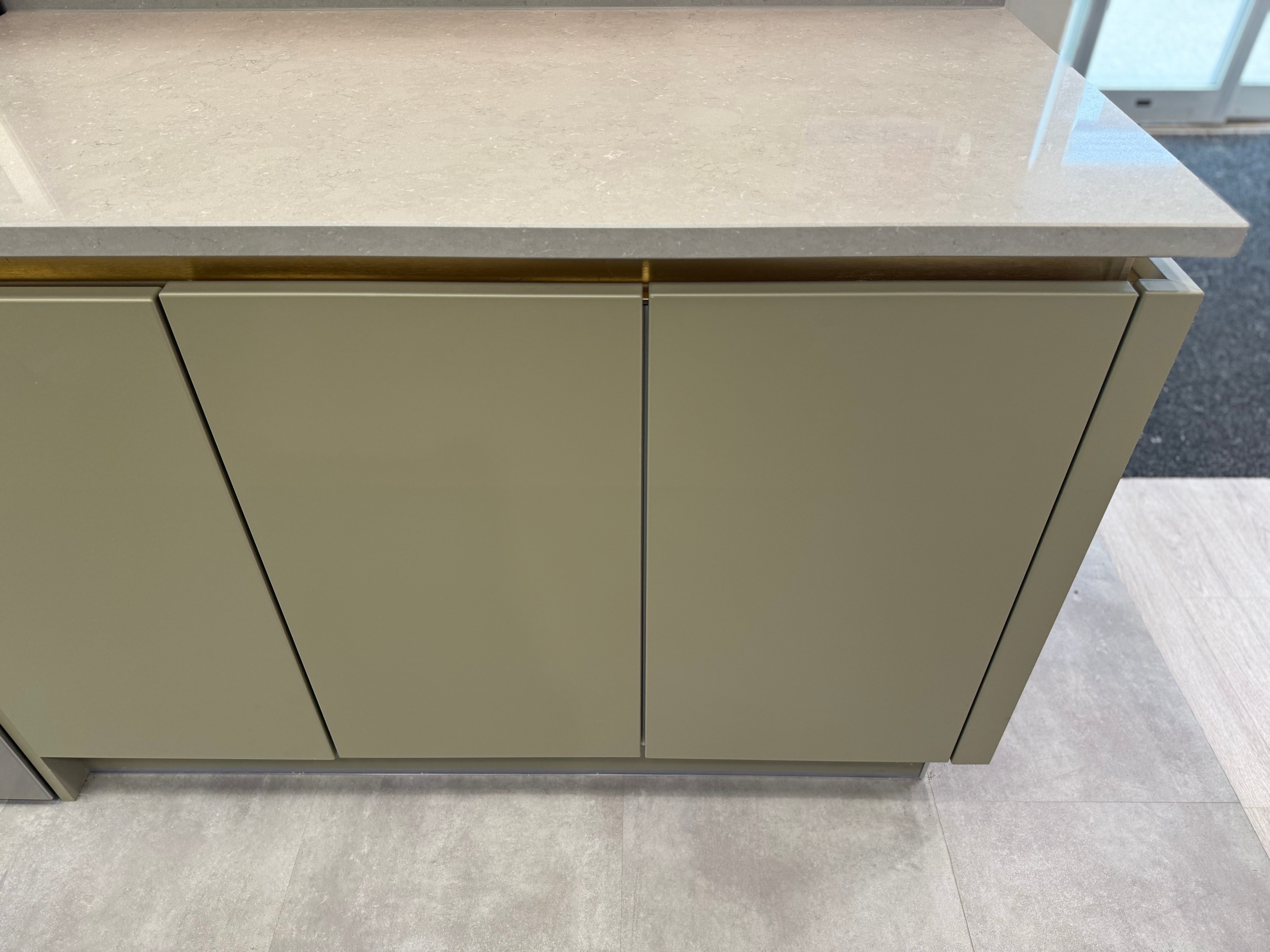 Wren Milano Matte Metallic Night and Olive Green Kitchen