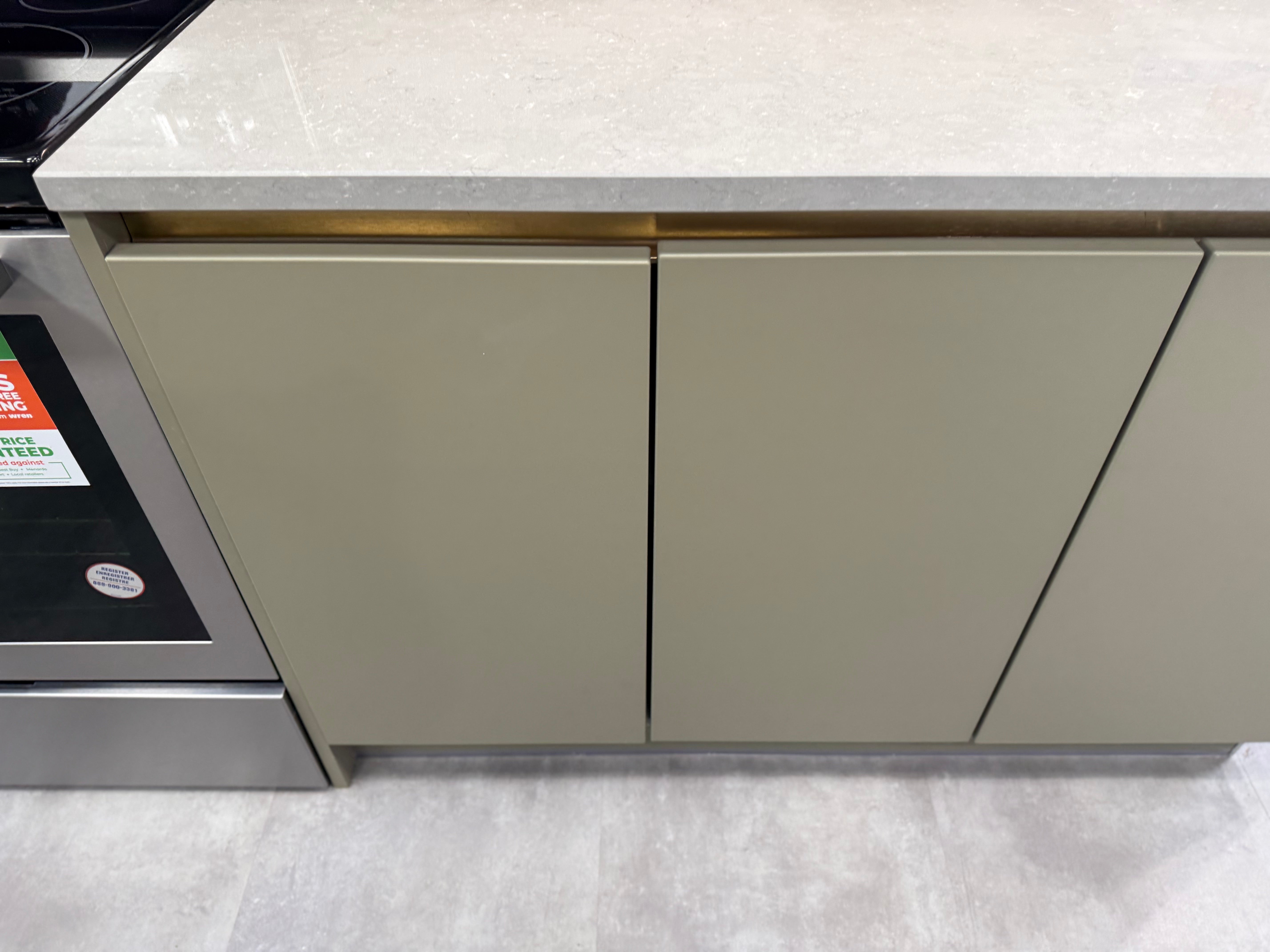 Wren Milano Matte Metallic Night and Olive Green Kitchen