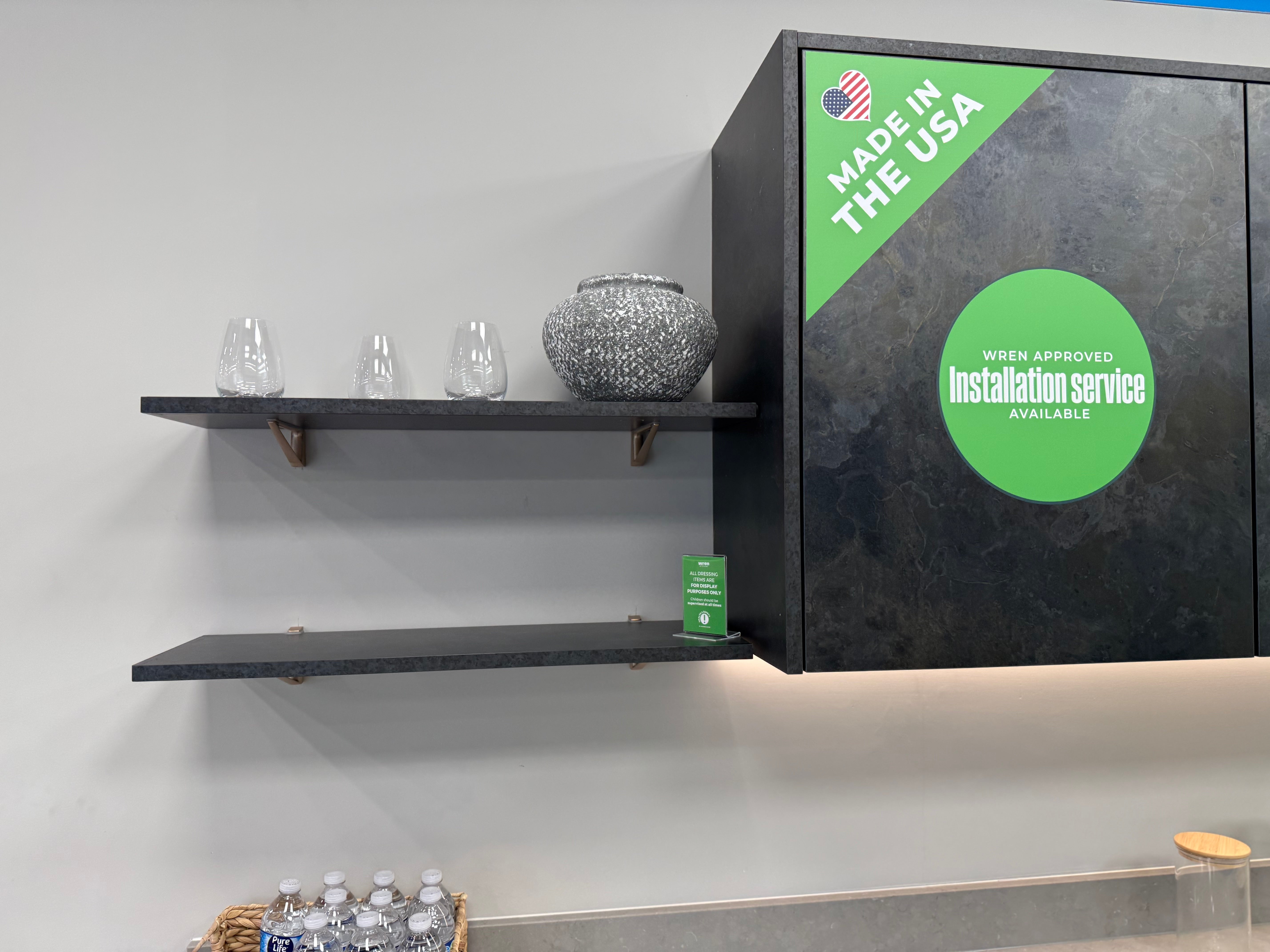 Wren Milano Matte Metallic Night and Olive Green Kitchen