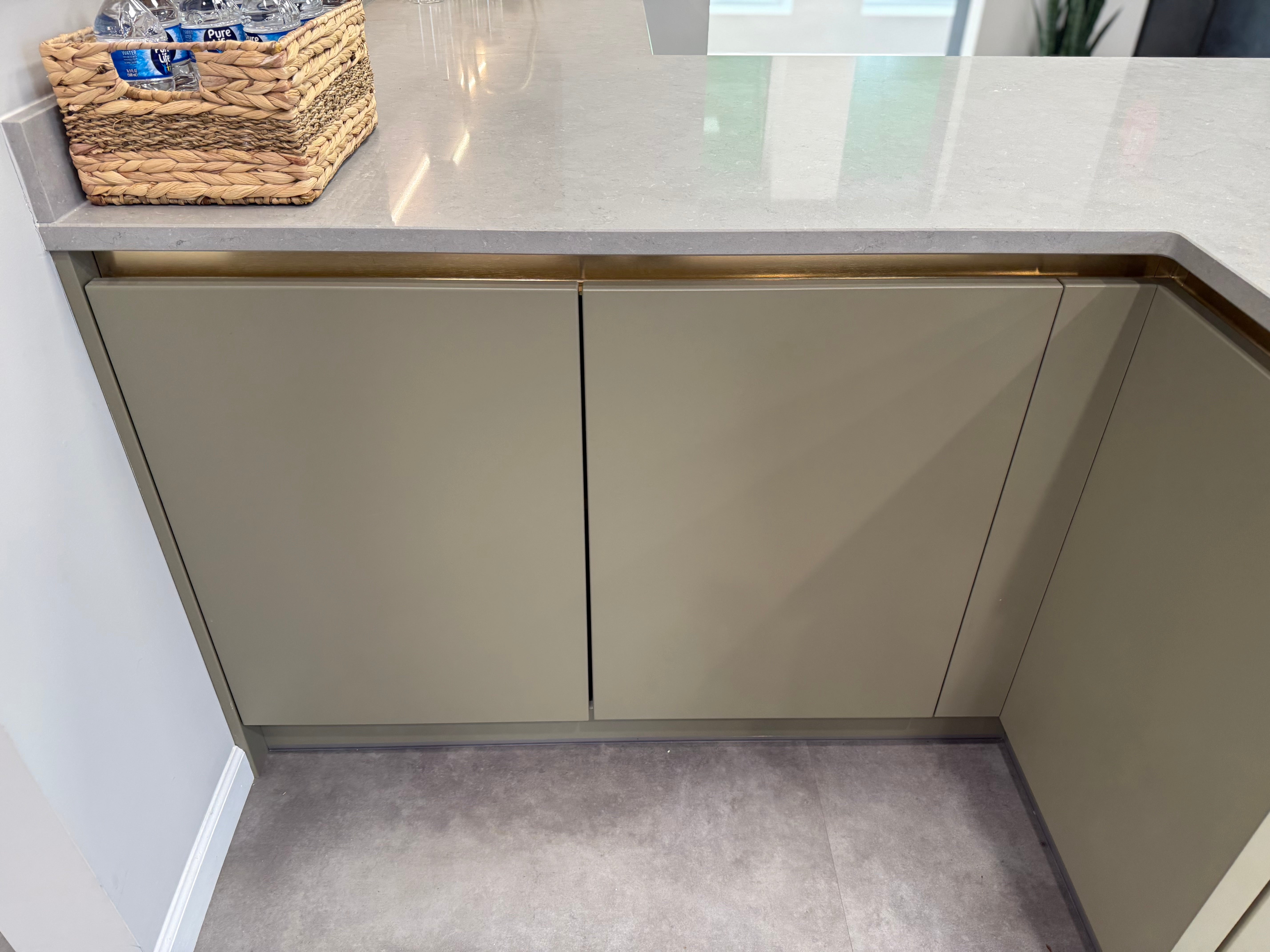 Wren Milano Matte Metallic Night and Olive Green Kitchen
