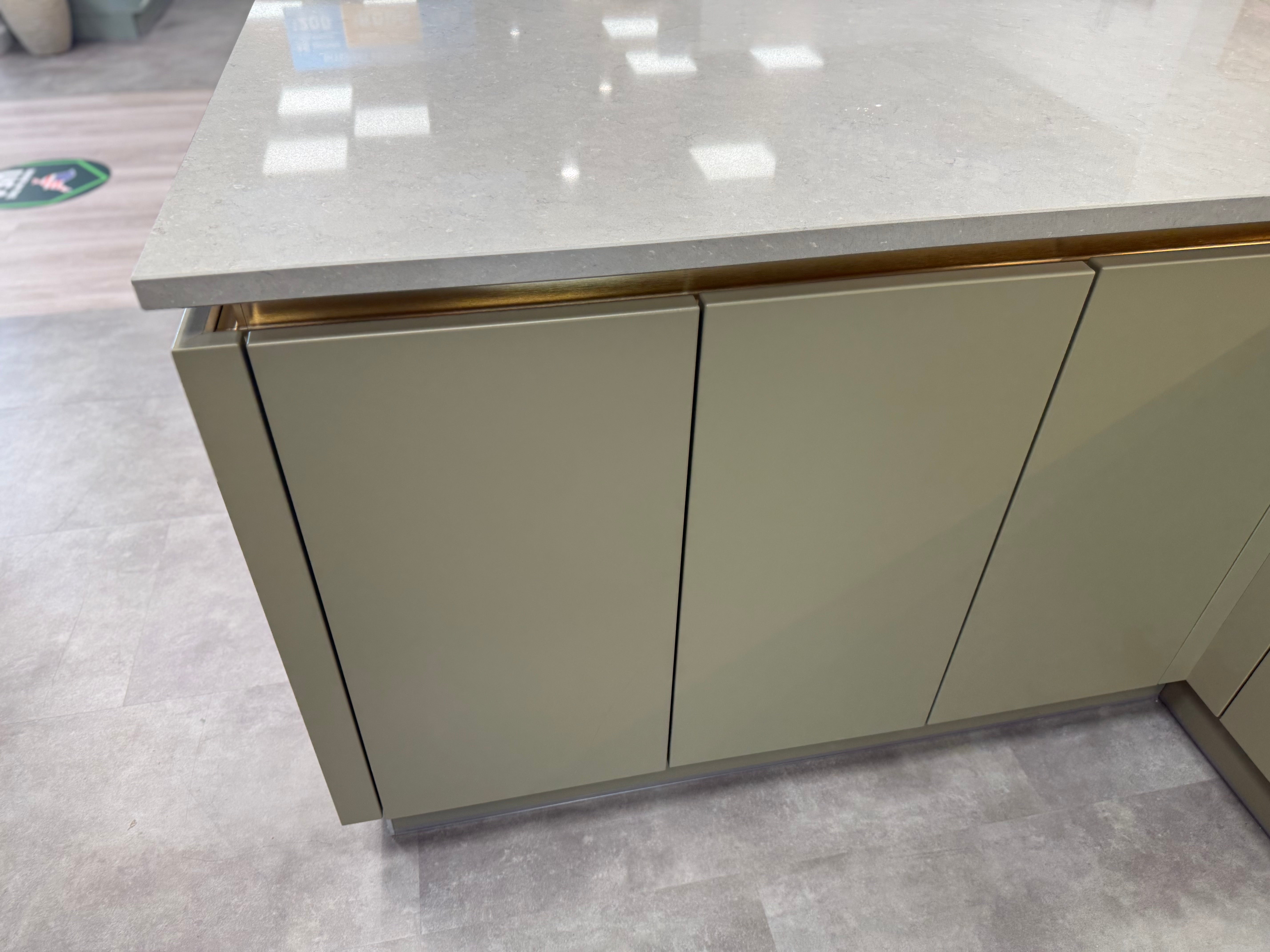 Wren Milano Matte Metallic Night and Olive Green Kitchen