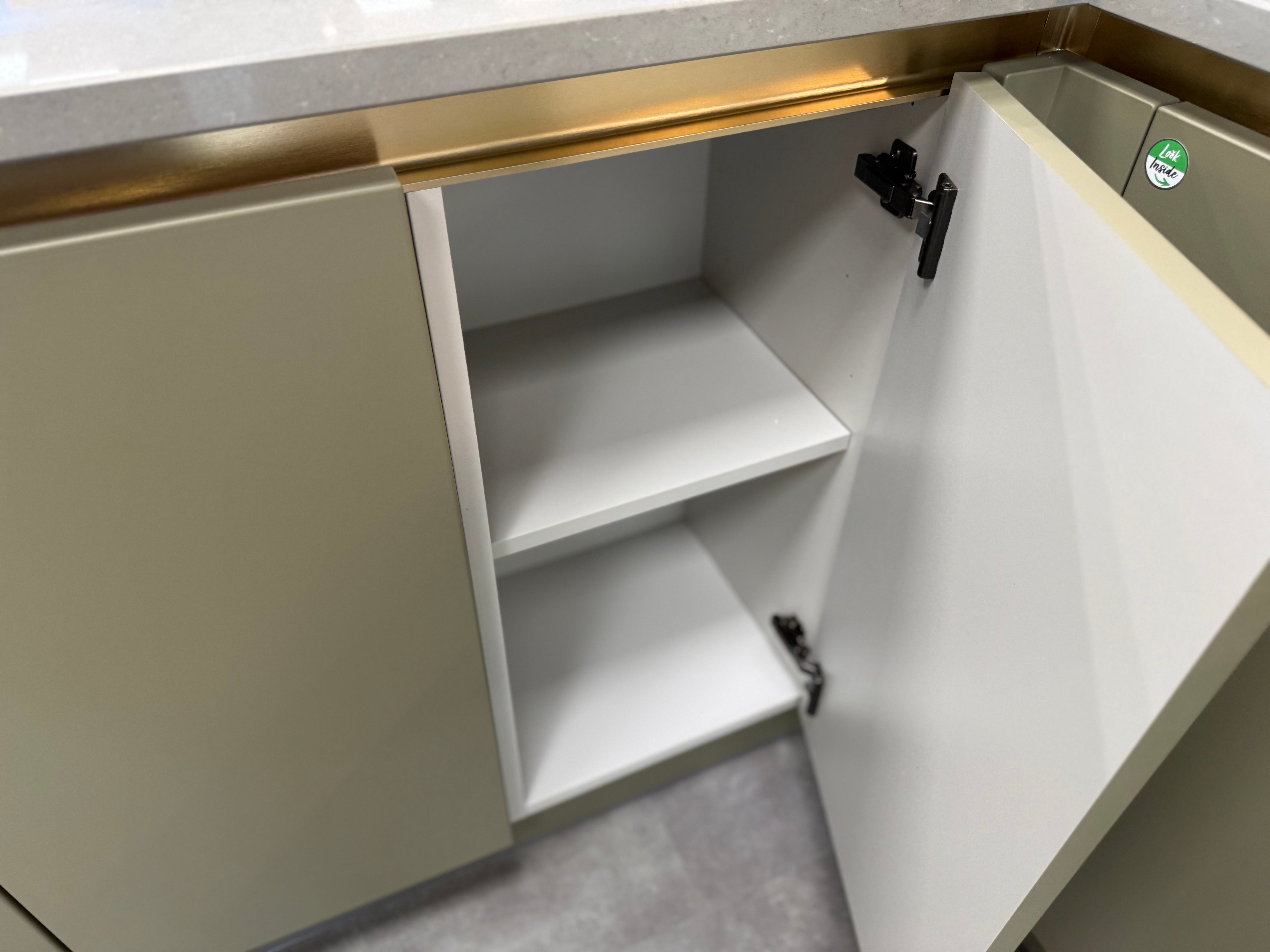 Wren Milano Matte Metallic Night and Olive Green Kitchen