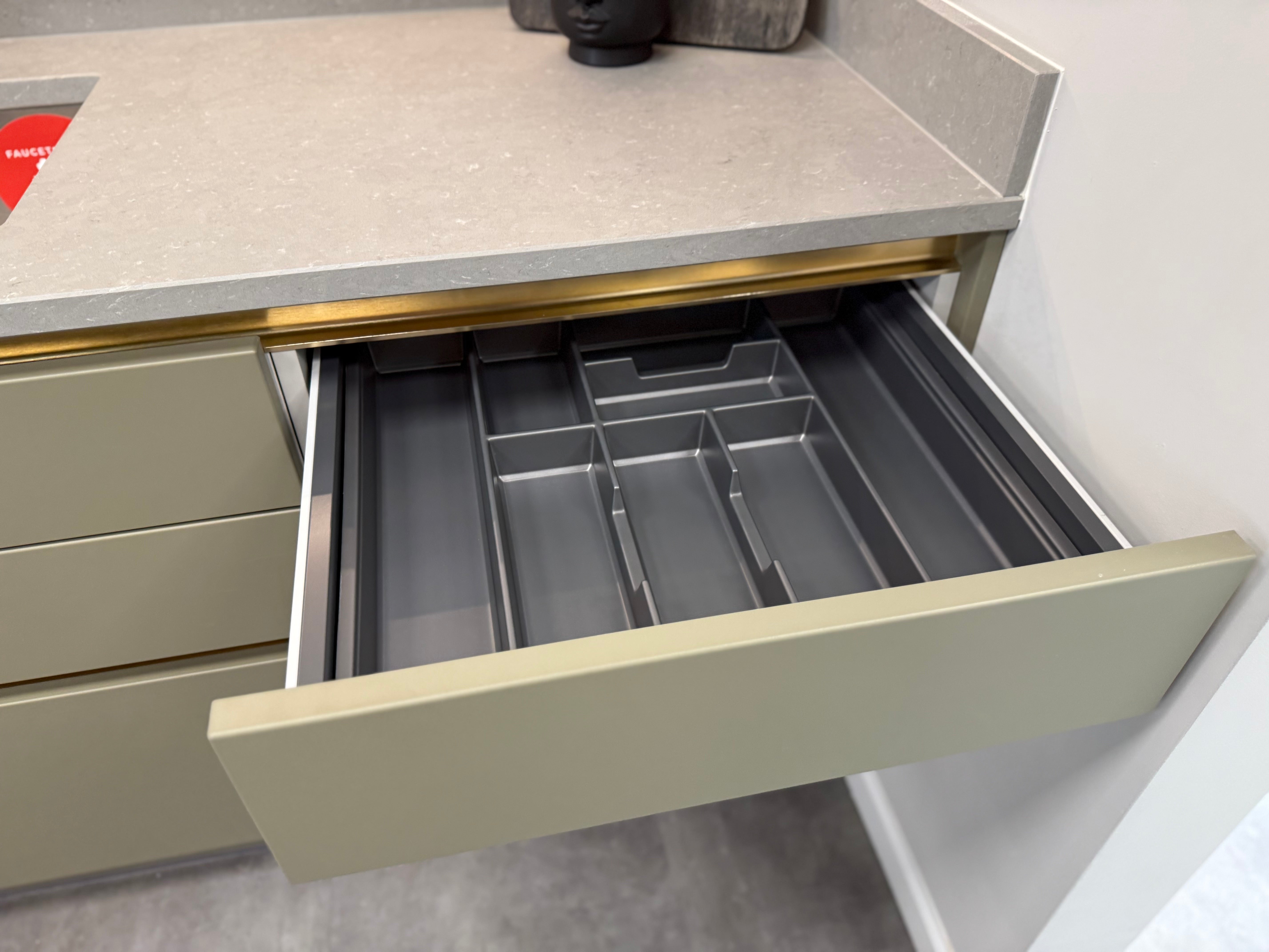Wren Milano Matte Metallic Night and Olive Green Kitchen