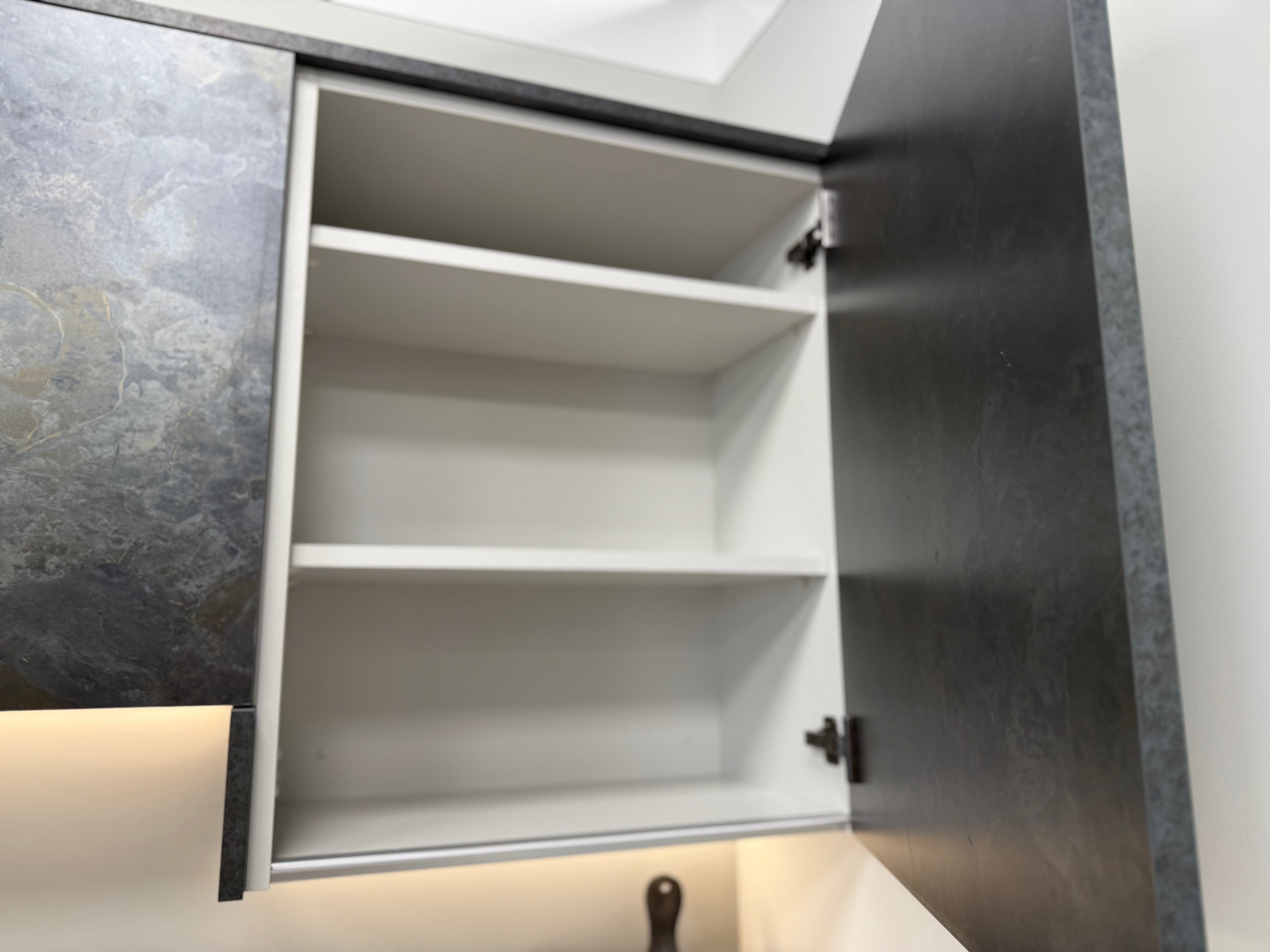 Wren Milano Matte Metallic Night and Olive Green Kitchen